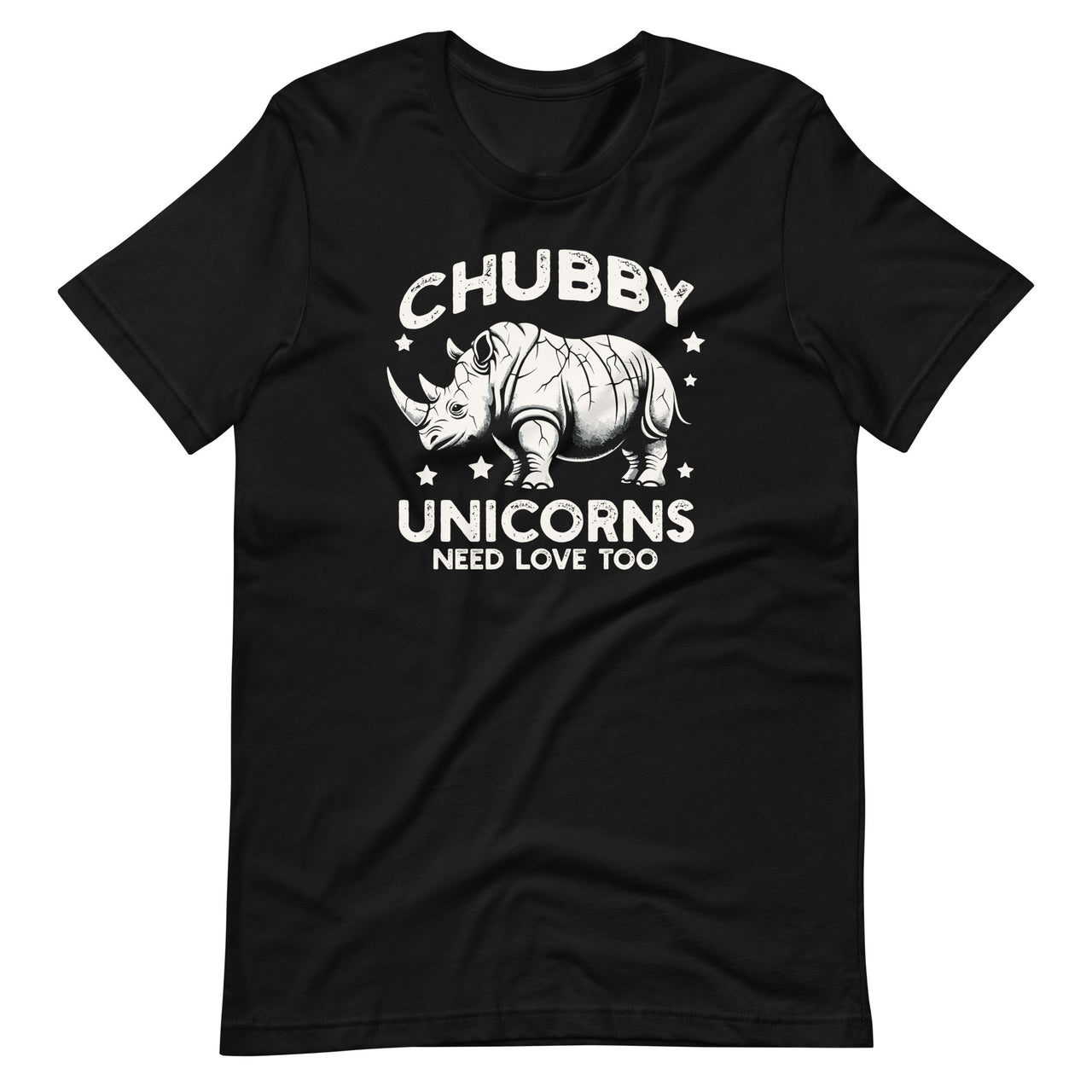 Chubby Unicorns Need Love Too Funny Rhinoceros Unisex T-Shirt