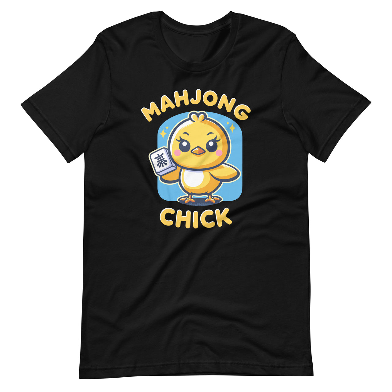 Mahjong Chick Player Board Game Mah-Jongg China Solitaire Unisex T-Shirt