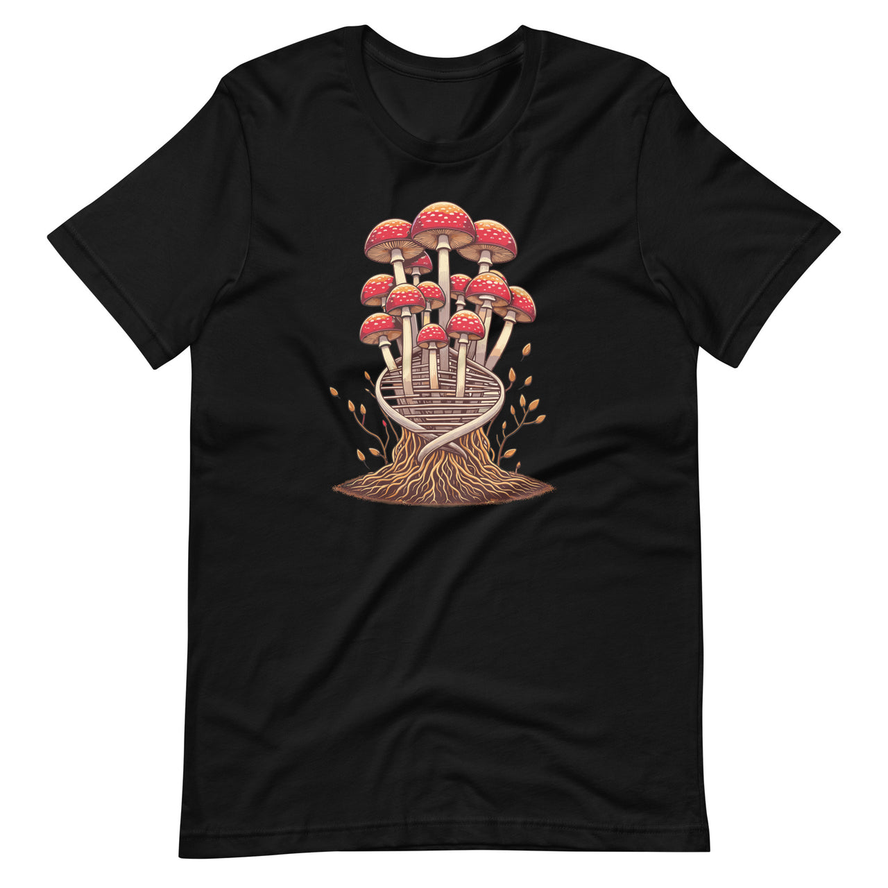 Mushroom Mycology DNA Cottagecore Shroom Hunter Foraging Unisex T-Shirt