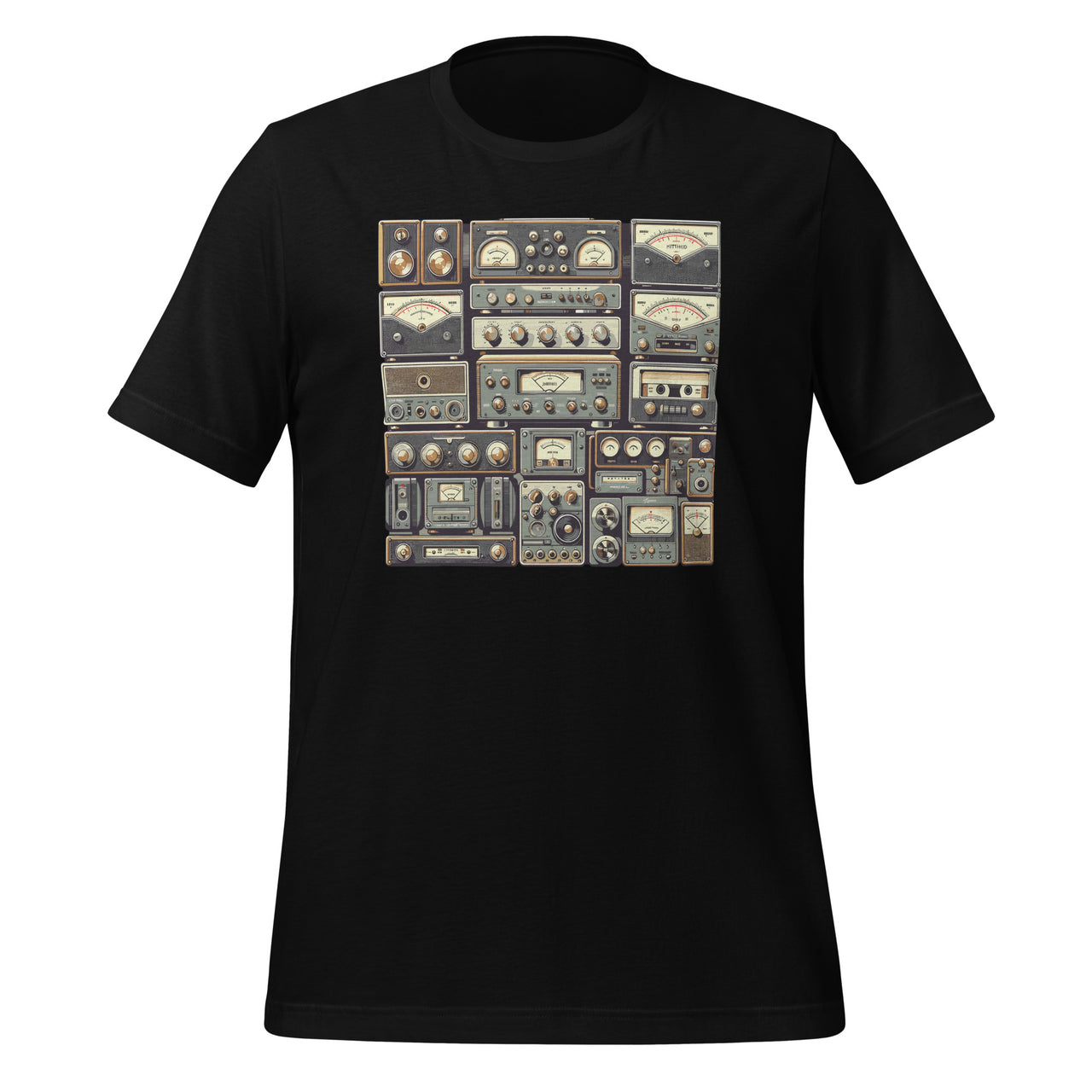 Setup Vintage Audio HiFi Sound System Mixed Media Collage Unisex T-Shirt