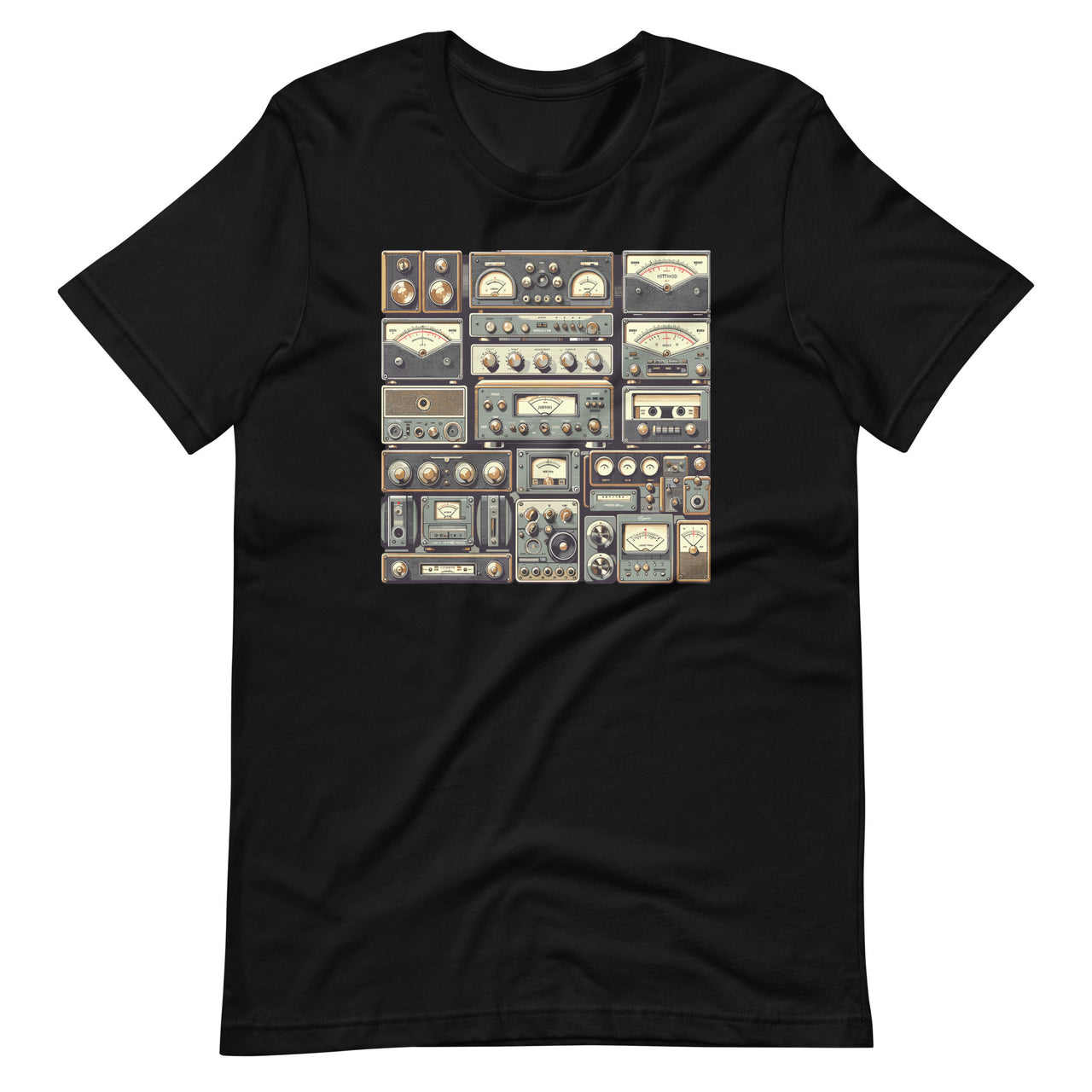 Setup Vintage Audio HiFi Sound System Mixed Media Collage Unisex T-Shirt