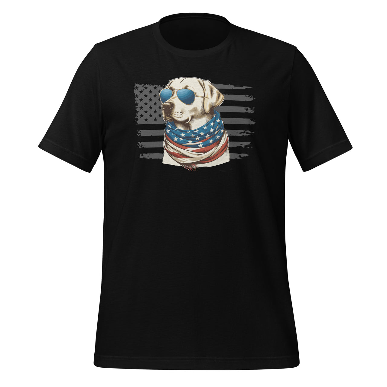 American Flag Yellow Lab Labrador 4th Of July USA Unisex T-Shirt