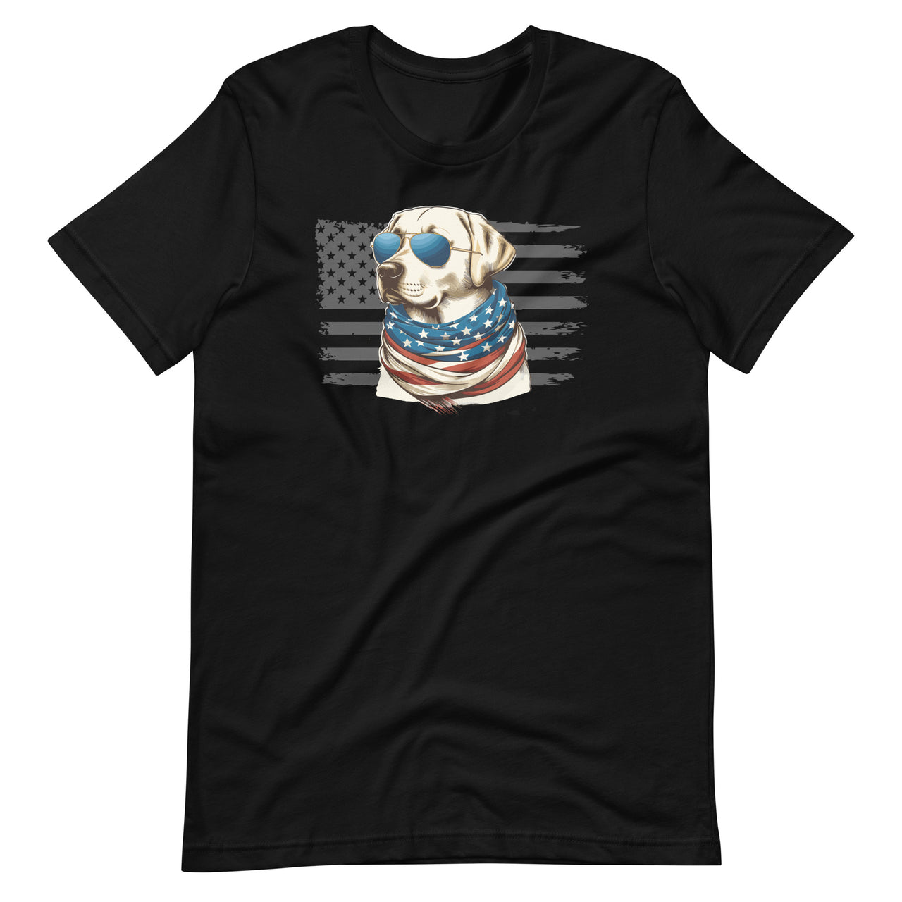 American Flag Yellow Lab Labrador 4th Of July USA Unisex T-Shirt