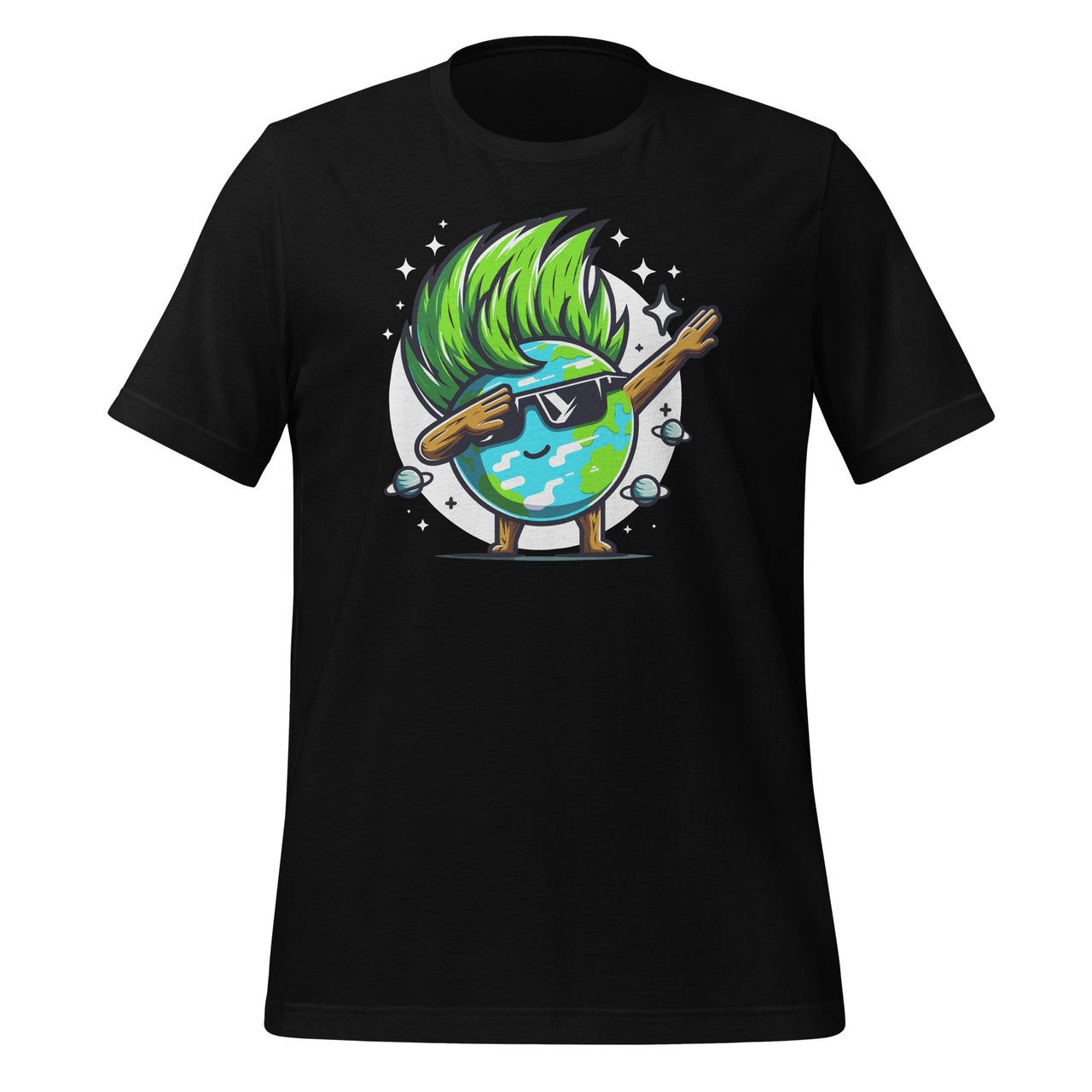 Dabbing Earth Mohawk Trees Earth Day Dance Dancing Planet Unisex T-Shirt