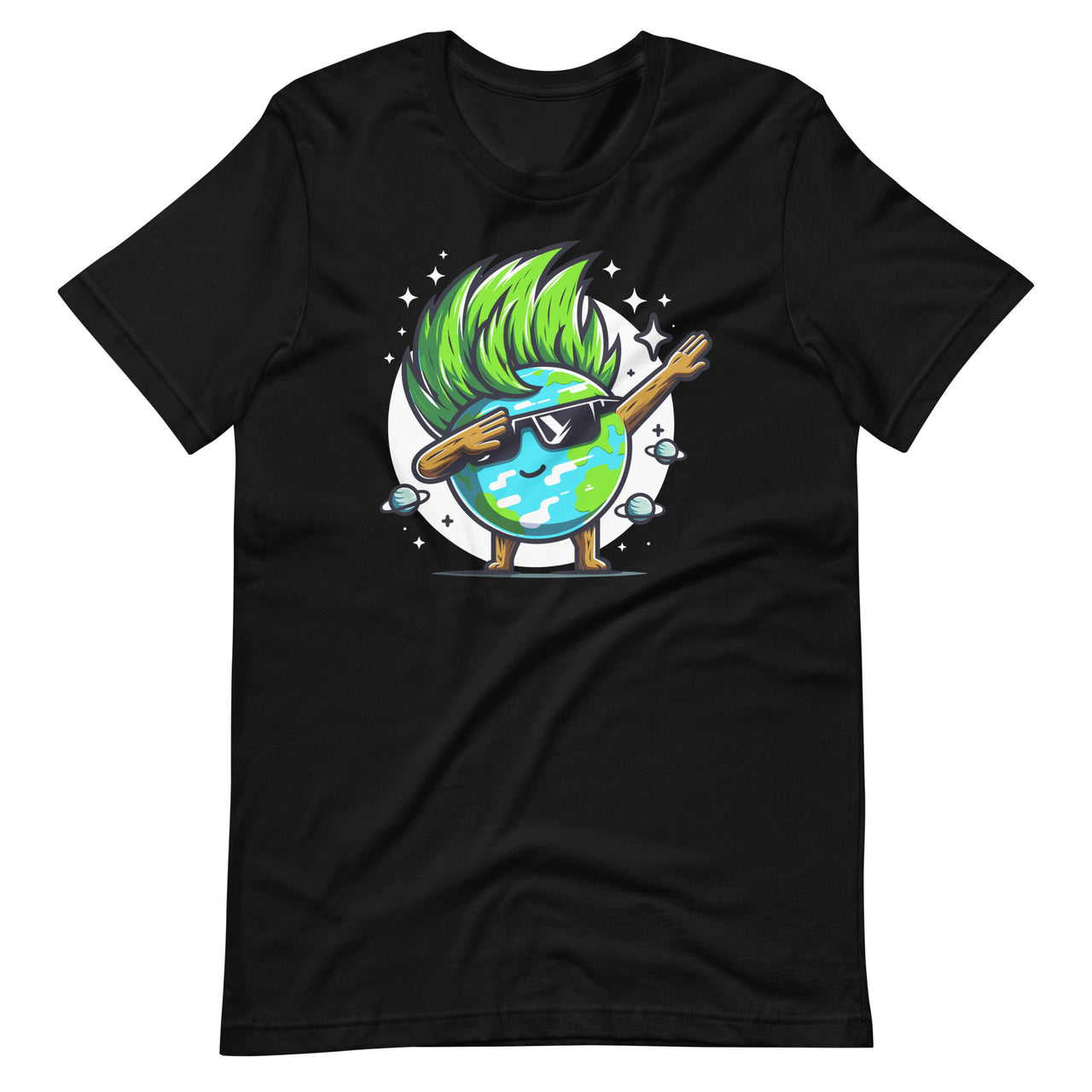 Dabbing Earth Mohawk Trees Earth Day Dance Dancing Planet Unisex T-Shirt