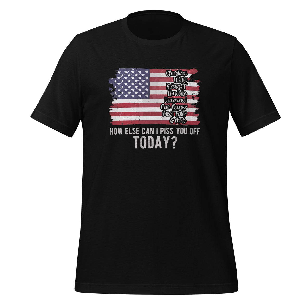 How Else Can I Piss You Off Today American Flag Christian Unisex T-Shirt