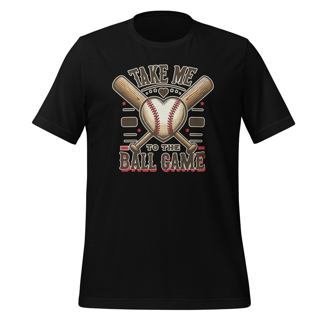 Take Me To Ball Game Baseball Softball Cheer Mom Retro Unisex T-Shirt