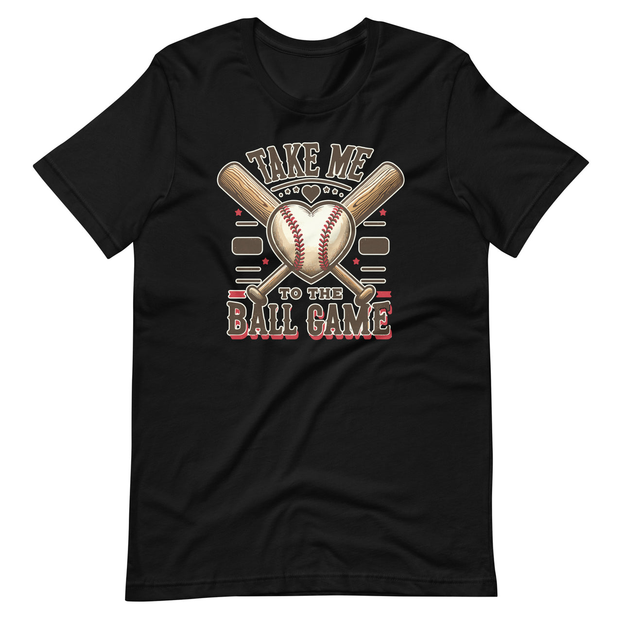 Take Me To Ball Game Baseball Softball Cheer Mom Retro Unisex T-Shirt