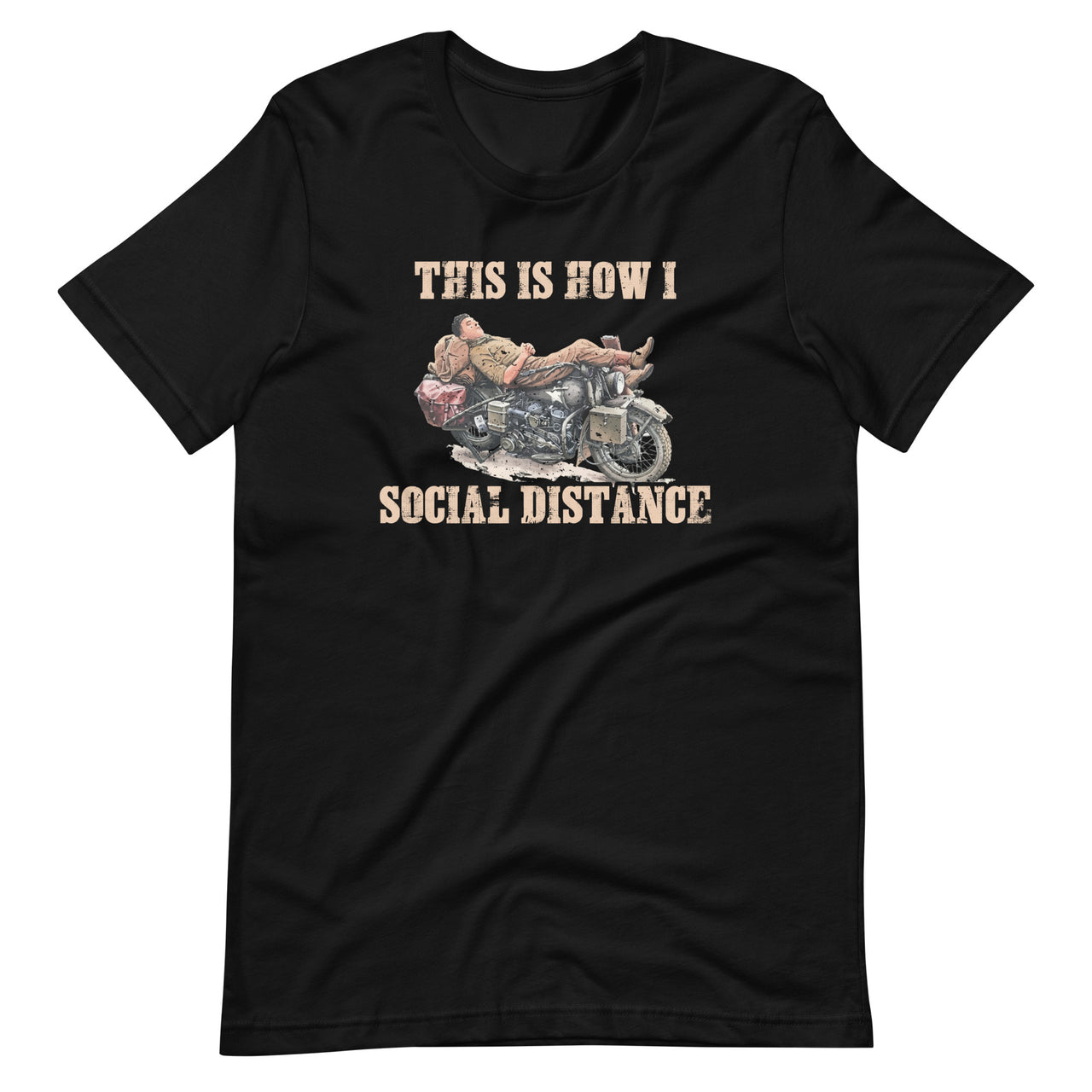 This Is How I Social Distance - Motorcycle Biker Fun Saying Short-Sleeve Unisex T-Shirt