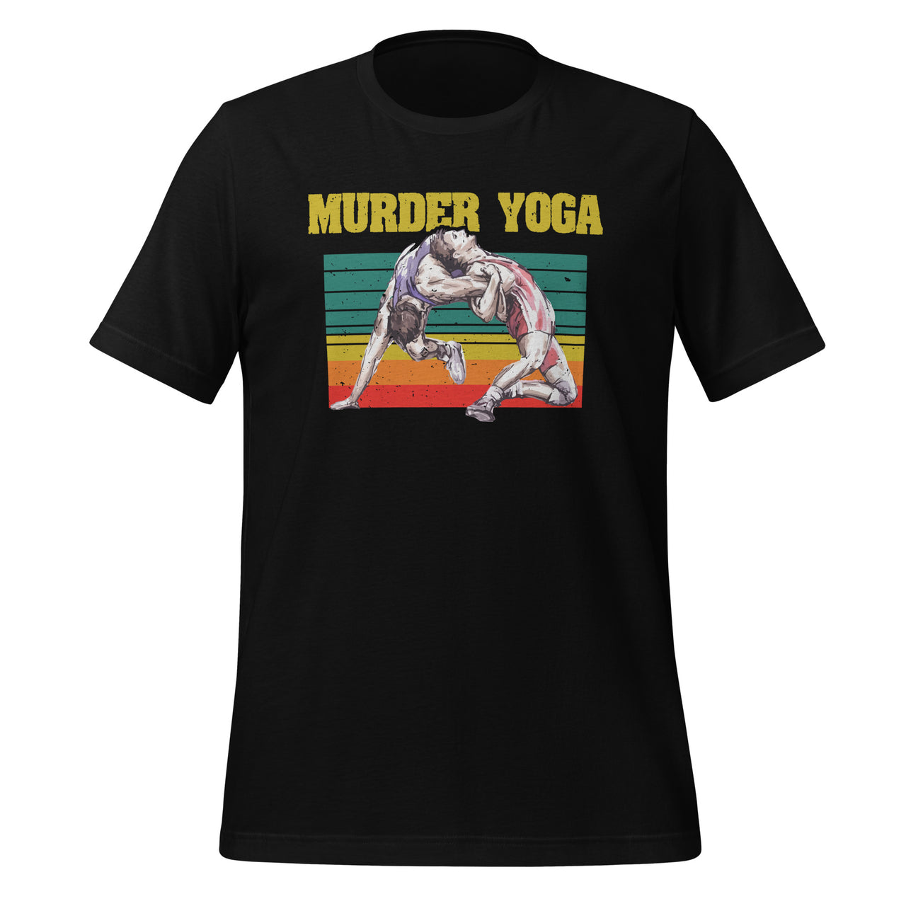 Murder Yoga - Jiu Jitsu Wrestling Brazilian Wrestler Funny Short-Sleeve Unisex T-Shirt