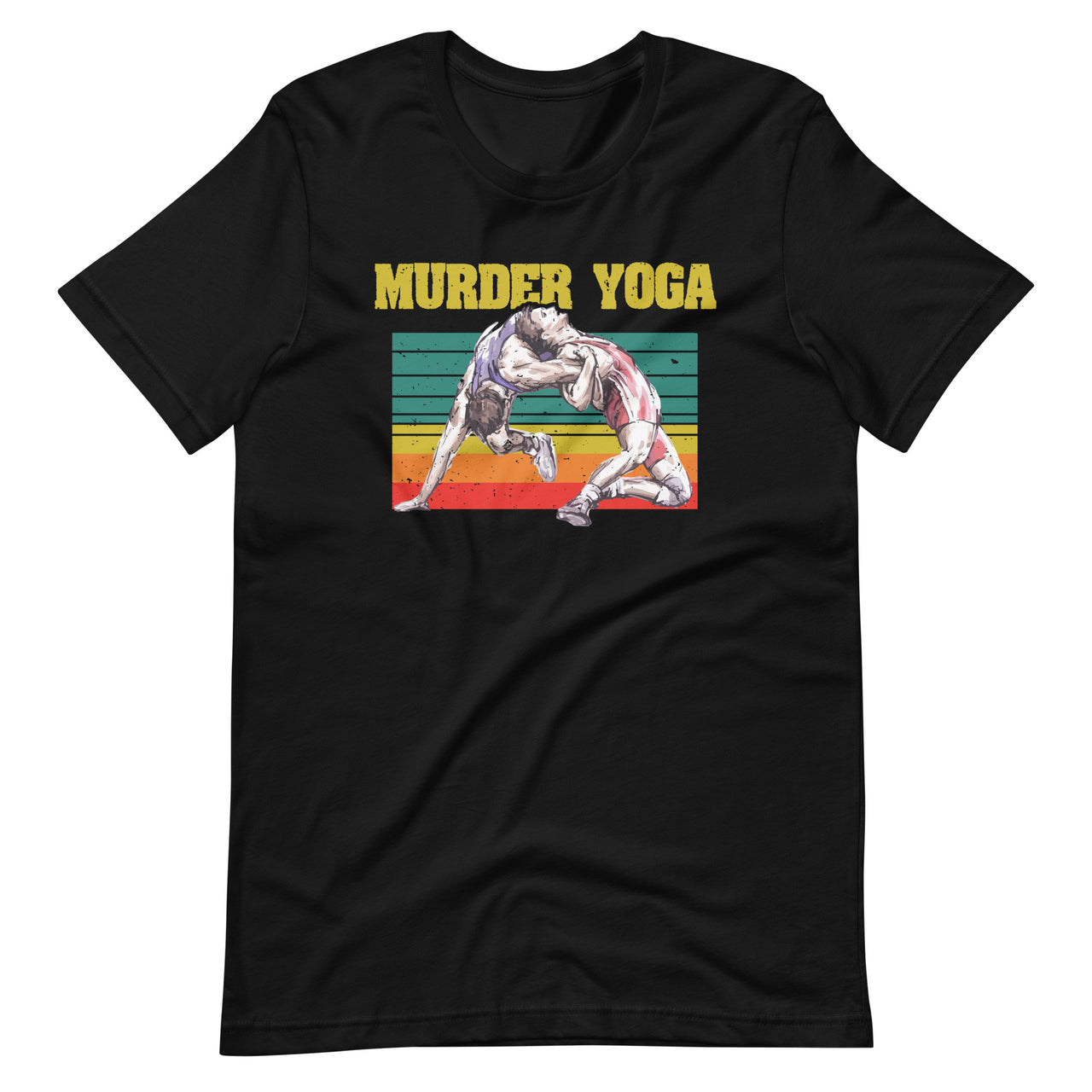 Murder Yoga - Jiu Jitsu Wrestling Brazilian Wrestler Funny Short-Sleeve Unisex T-Shirt