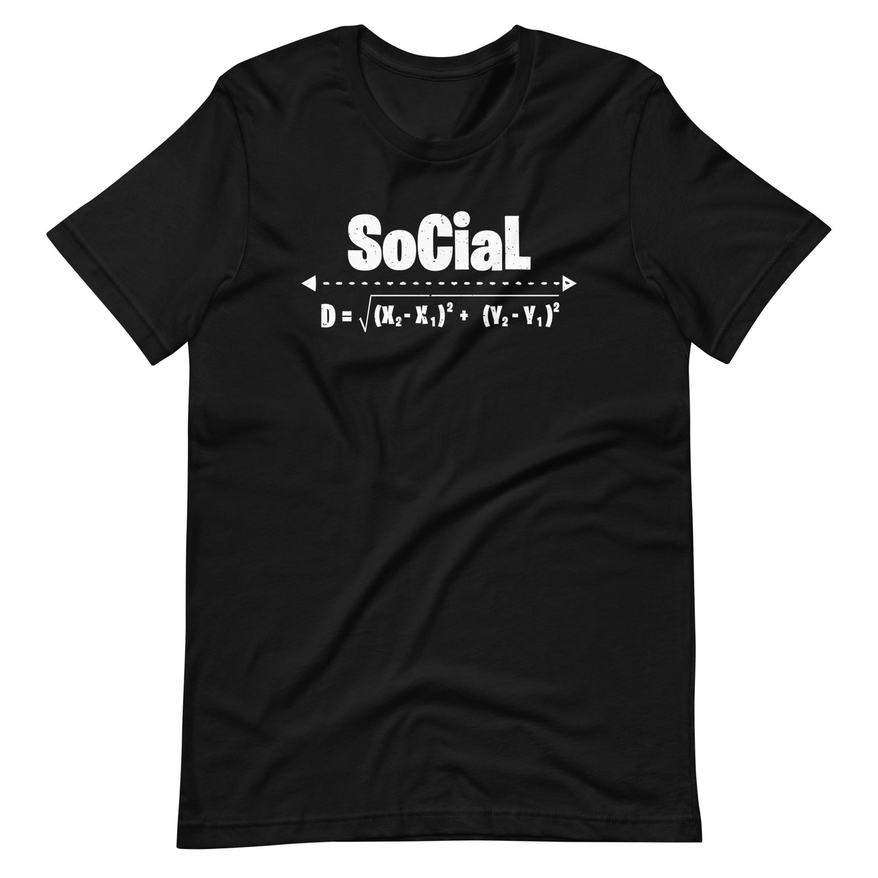 Social Distancing Math Formula Teacher Distance Learning Short-Sleeve Unisex T-Shirt