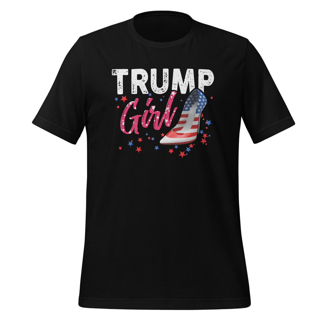 Trump Girl Stilettos - High Heel American Flag US Election Short-Sleeve Unisex T-Shirt