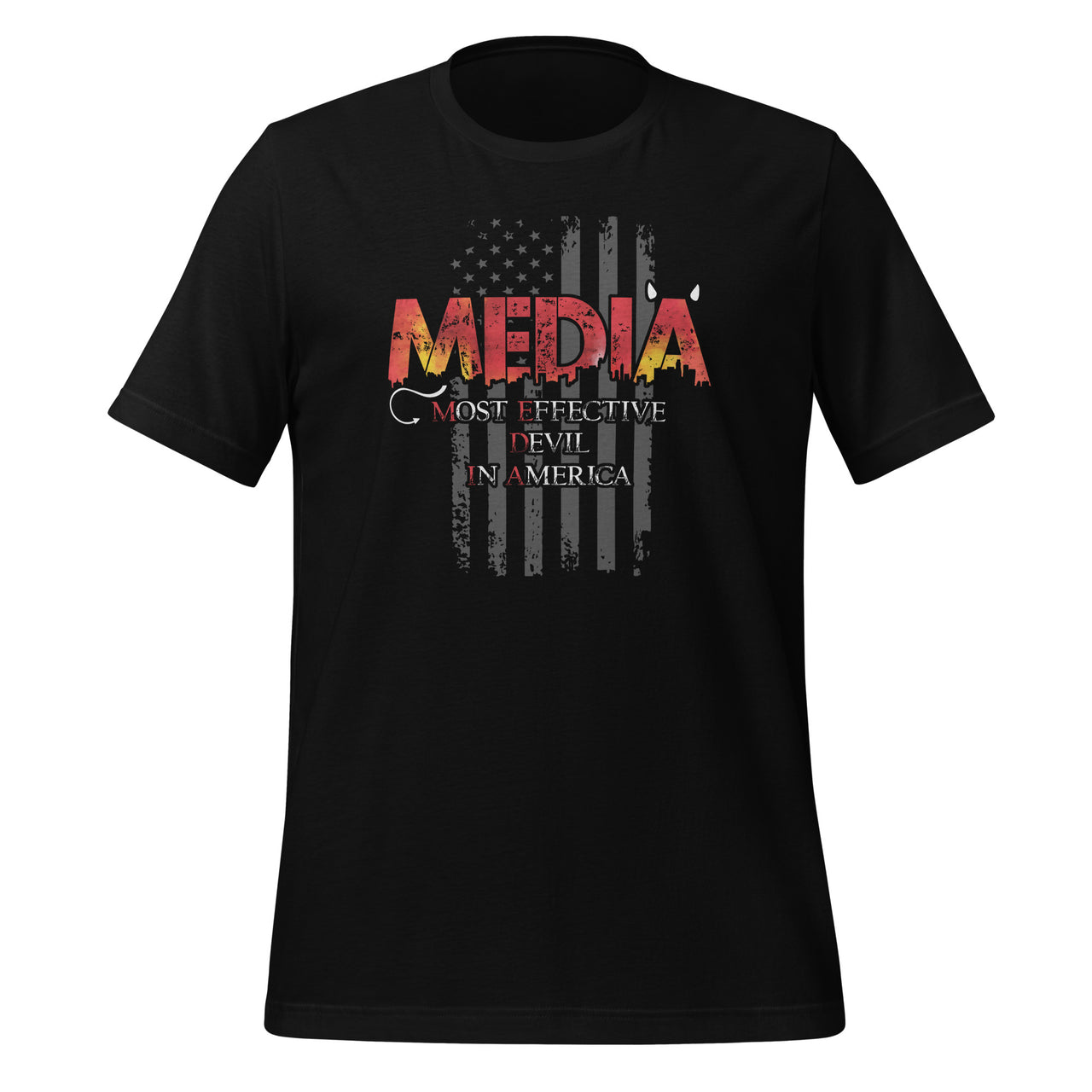 Media Most Effective Devil In America - Funny Sayings Short-Sleeve Unisex T-Shirt