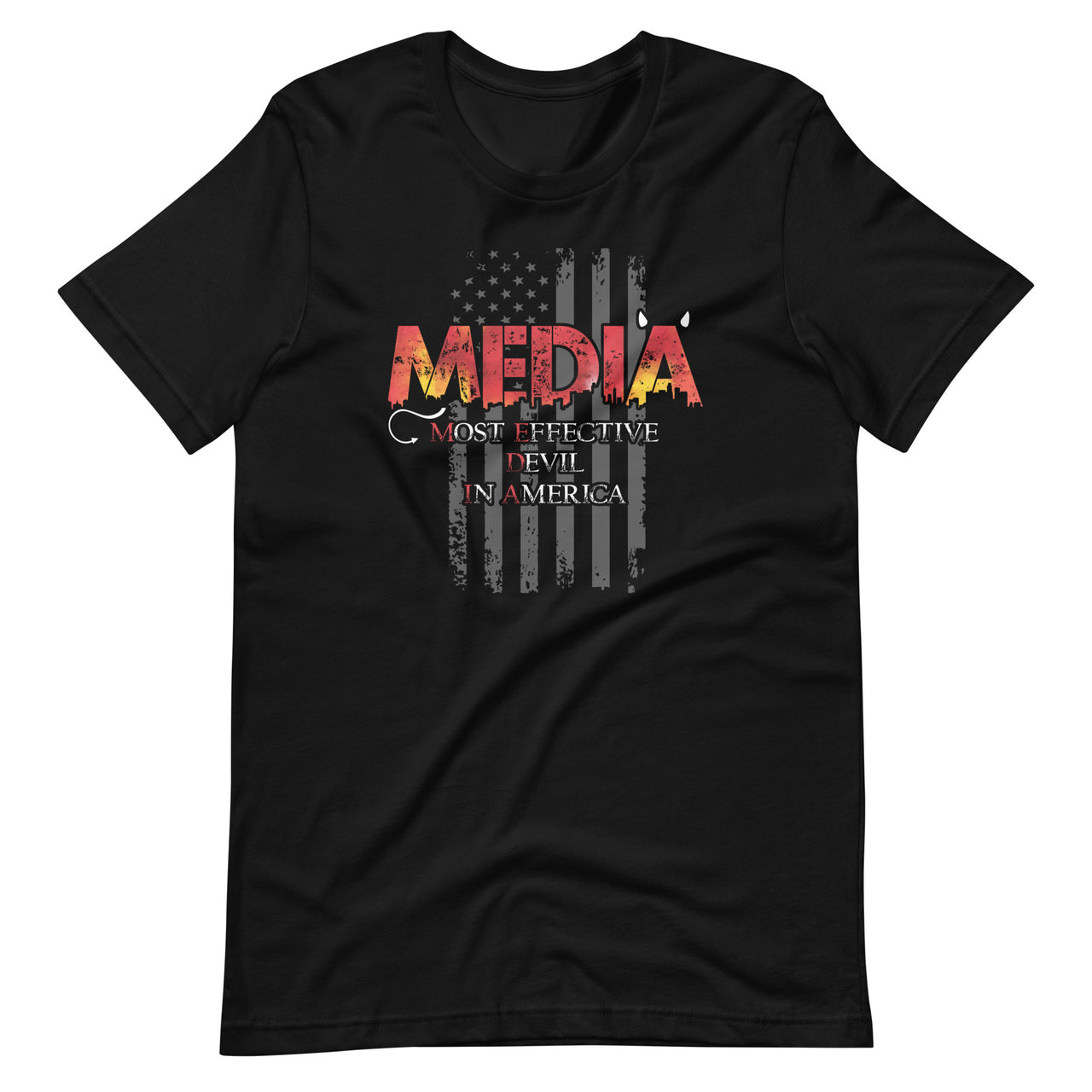 Media Most Effective Devil In America - Funny Sayings Short-Sleeve Unisex T-Shirt