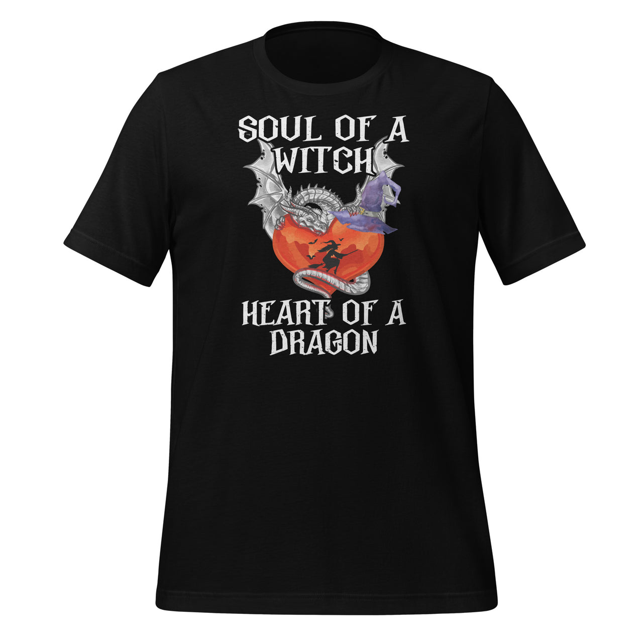 Soul Of A Witch Heart Of A Dragon - Halloween Mythical Lover Short-Sleeve Unisex T-Shirt