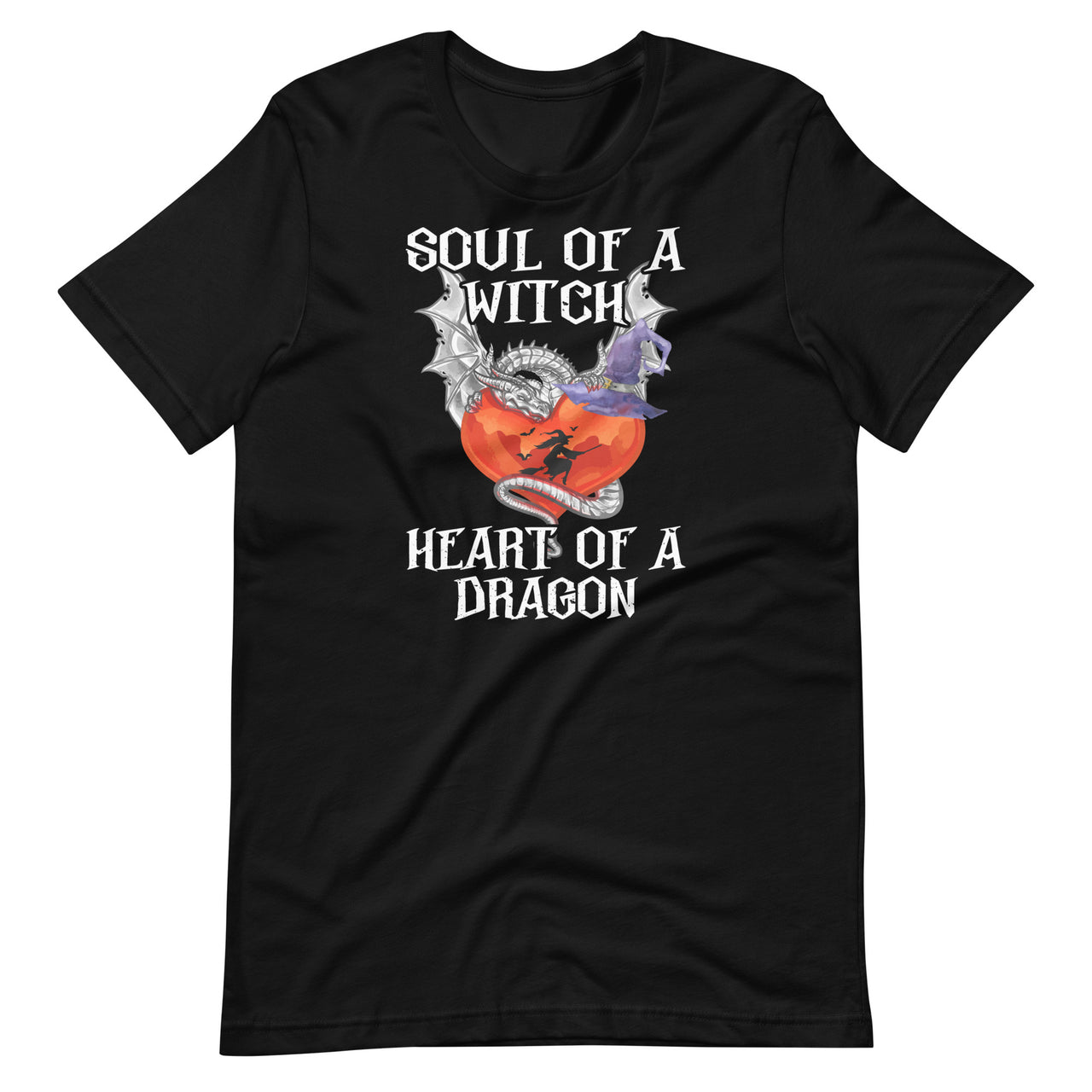 Soul Of A Witch Heart Of A Dragon - Halloween Mythical Lover Short-Sleeve Unisex T-Shirt