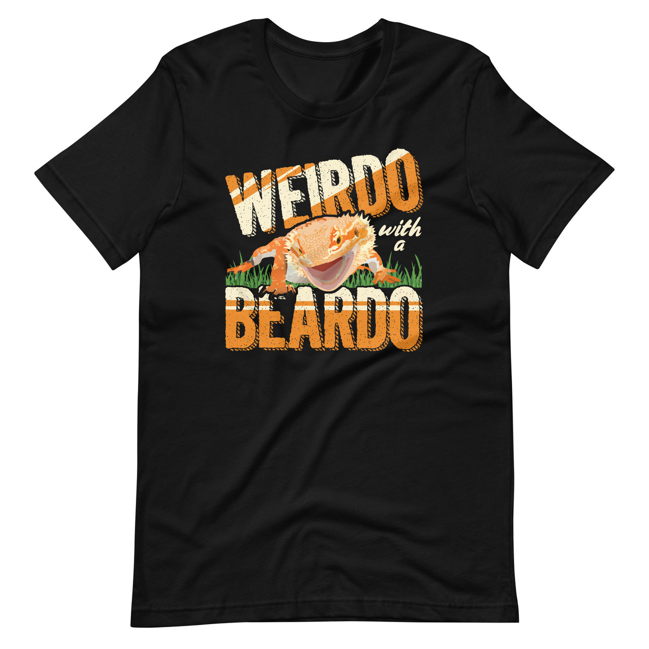 Weirdo With A Beardo - Bearded Dragon Cool Reptile Lover's Short-Sleeve Unisex T-Shirt