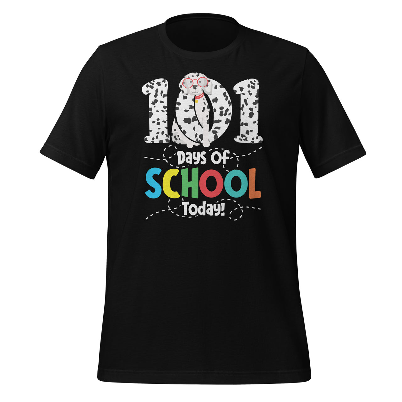 101 Days Of School Today - Funny Pet Lover Dalmatian Short-Sleeve Unisex T-Shirt