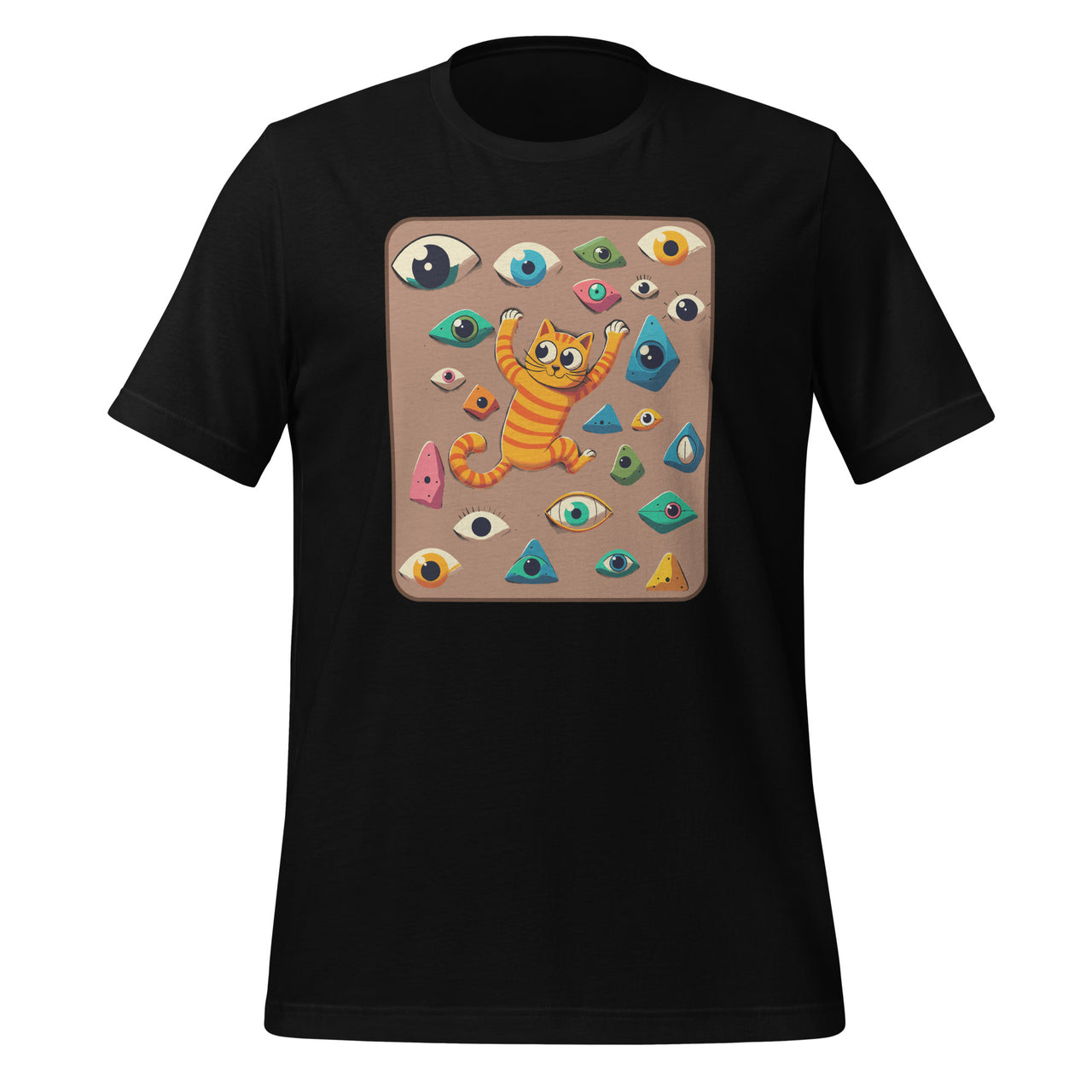 Funny Cat Climber Climbing Wall Bouldering Climb Unisex T-Shirt