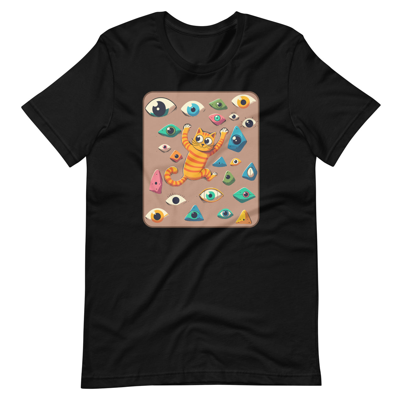 Funny Cat Climber Climbing Wall Bouldering Climb Unisex T-Shirt