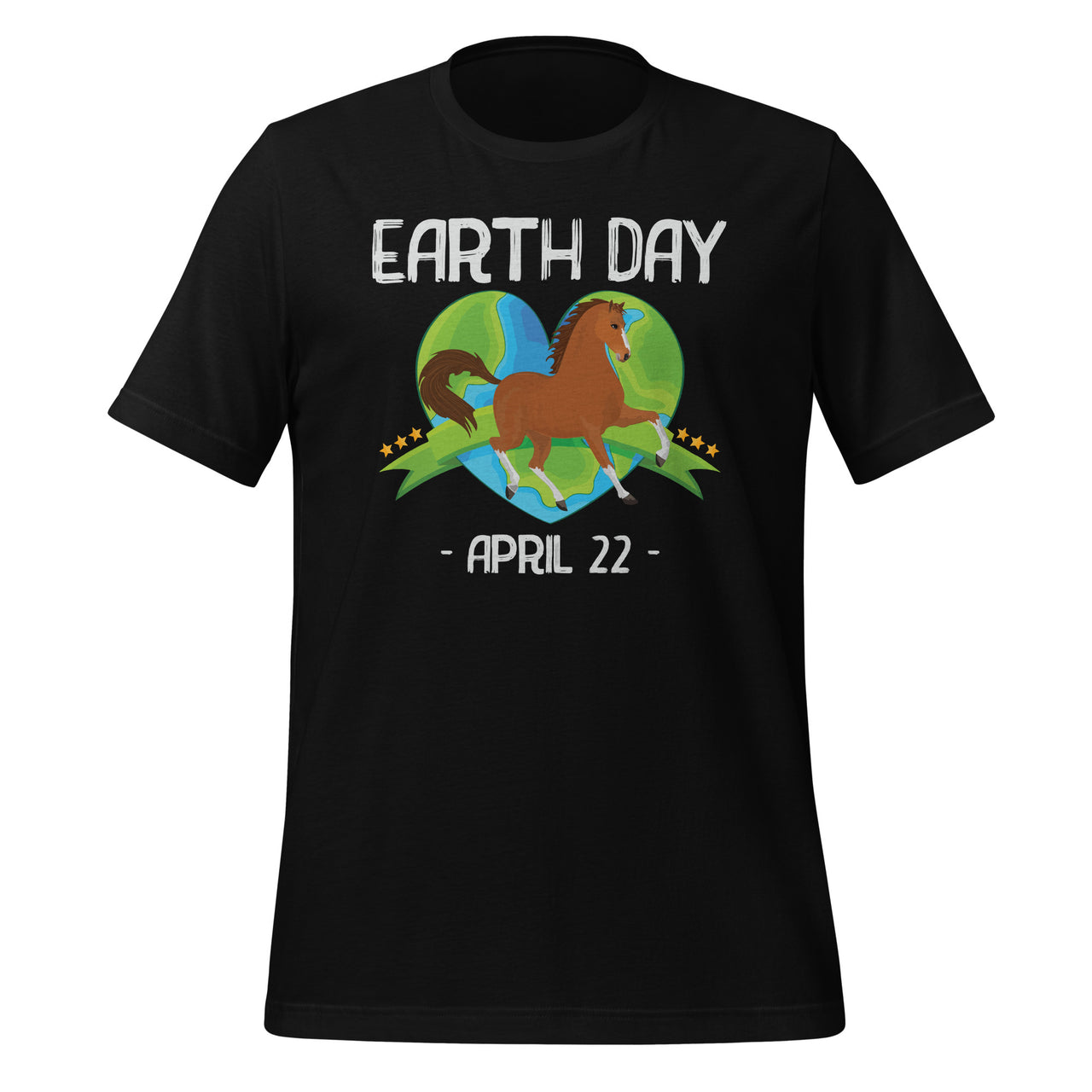 Horse Pony Animal Lovers Earth Day 50th Anniversary Rider's Short-Sleeve Unisex T-Shirt