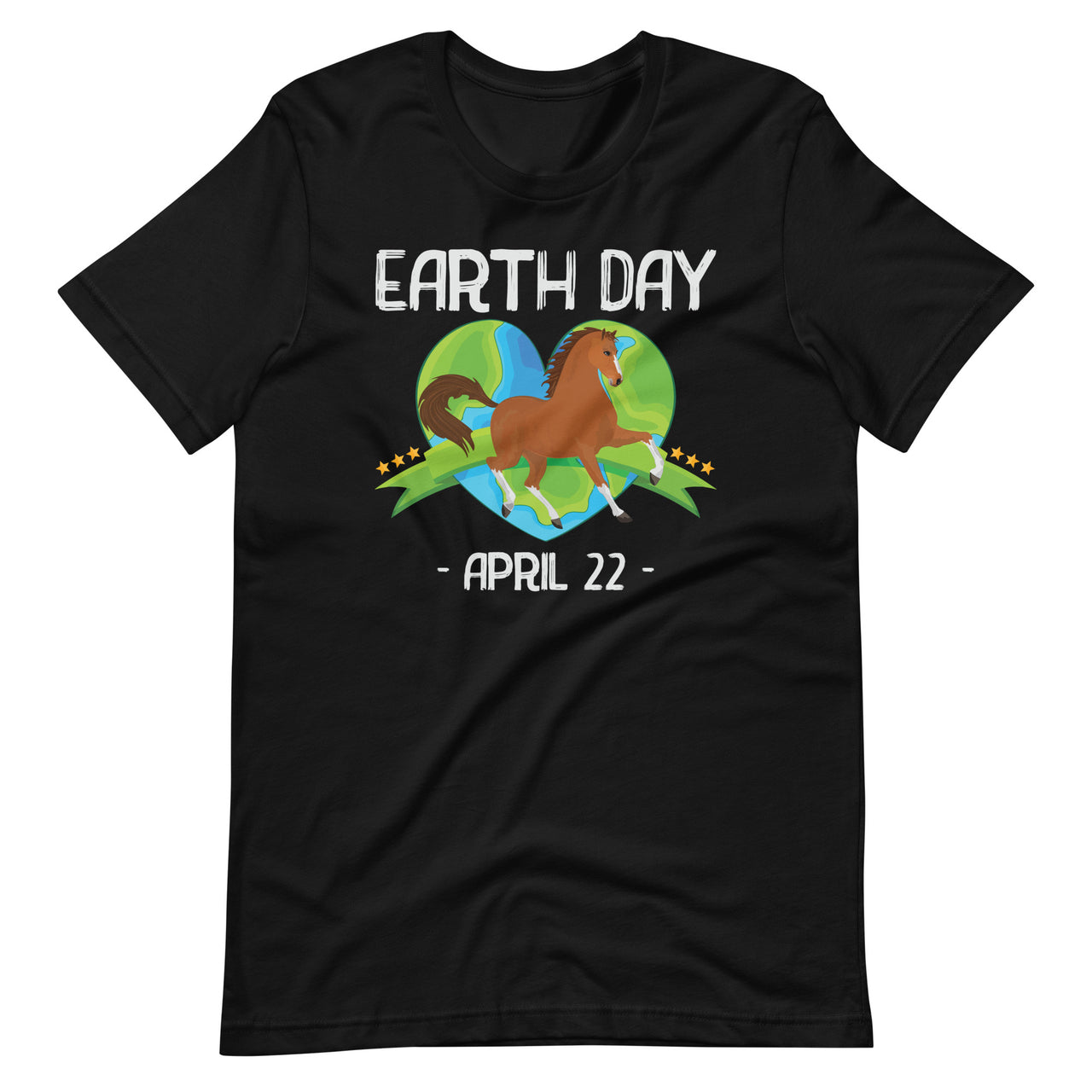 Horse Pony Animal Lovers Earth Day 50th Anniversary Rider's Short-Sleeve Unisex T-Shirt