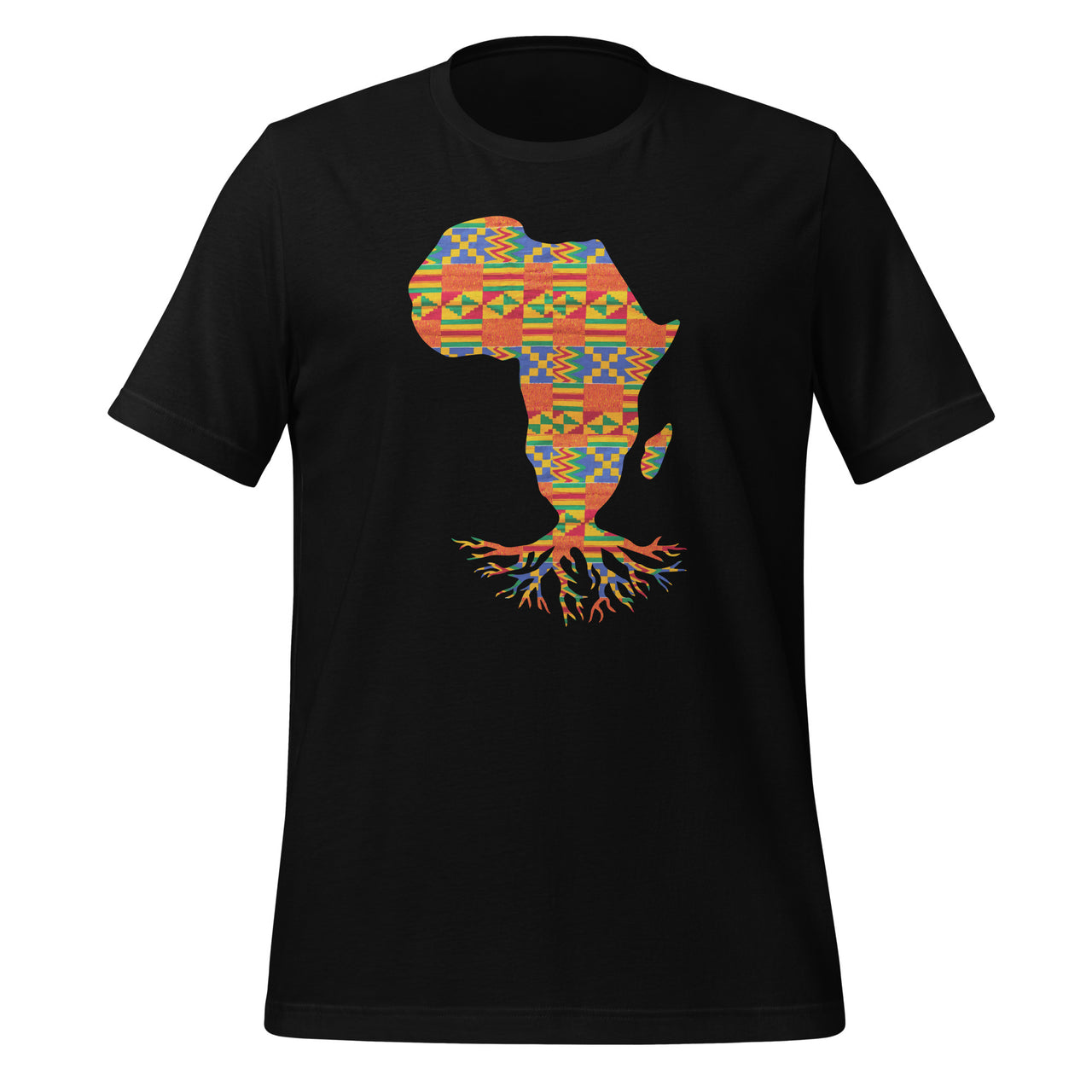 Cool Africa Map Traditional Kente Cloth African Roots Unisex T-Shirt