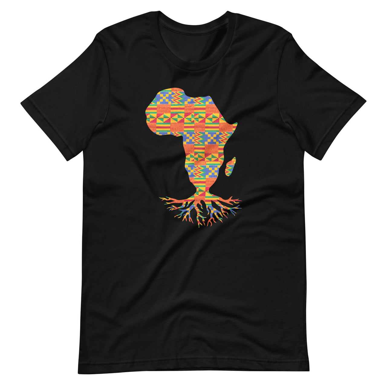 Cool Africa Map Traditional Kente Cloth African Roots Unisex T-Shirt