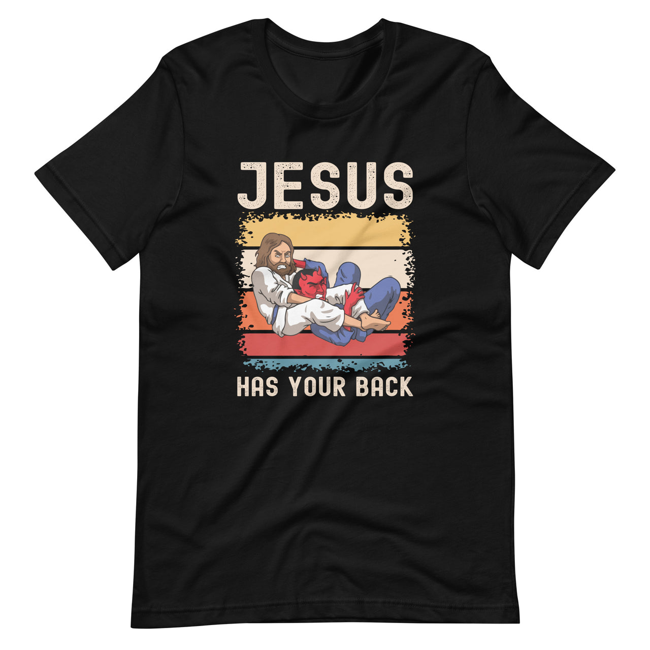 Jesus Has Your Back Brazilian Jiu Jitsu Christian Unisex T-Shirt