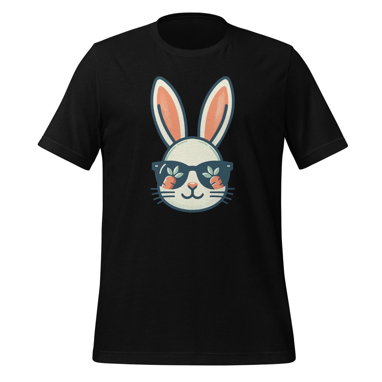 Bunny Face Easter Day Sunglasses Carrot Unisex T-Shirt