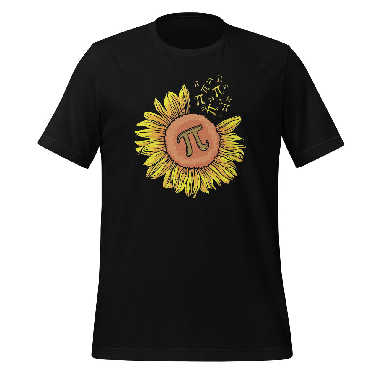 Sunflower 3.14 Pi Day Number Symbol Math Science Unisex T-Shirt