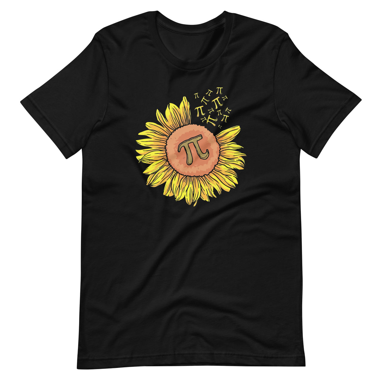 Sunflower 3.14 Pi Day Number Symbol Math Science Unisex T-Shirt