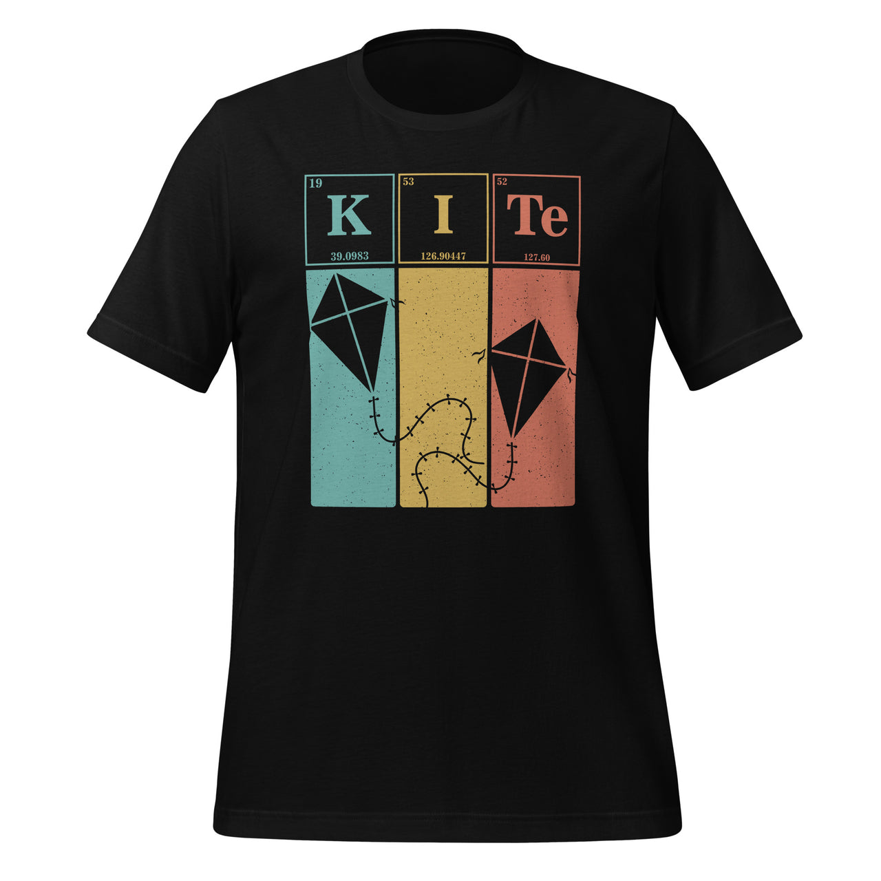 Kite Periodic Table Elements Kite Flying Outdoors Retro Unisex T-Shirt