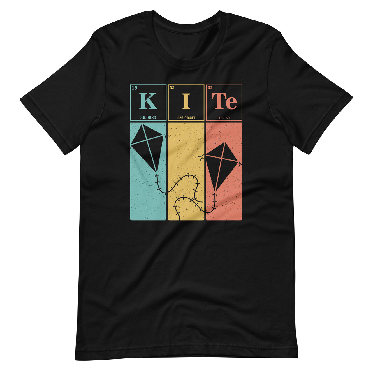 Kite Periodic Table Elements Kite Flying Outdoors Retro Unisex T-Shirt