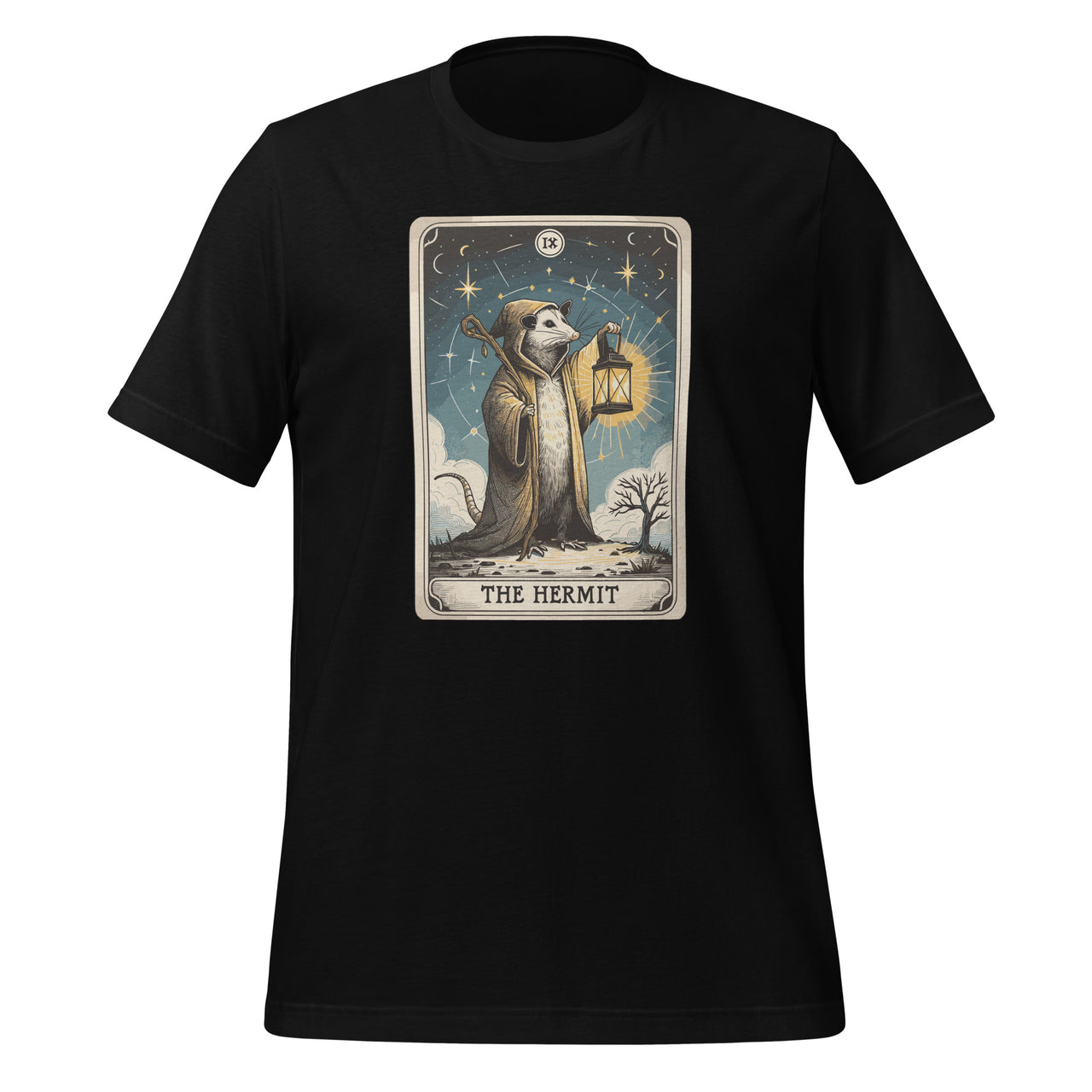 IX Hermit Funny Opossum Witch Tarot Card Possum Unisex T-Shirt