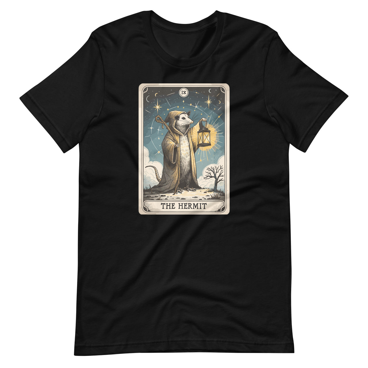 IX Hermit Funny Opossum Witch Tarot Card Possum Unisex T-Shirt