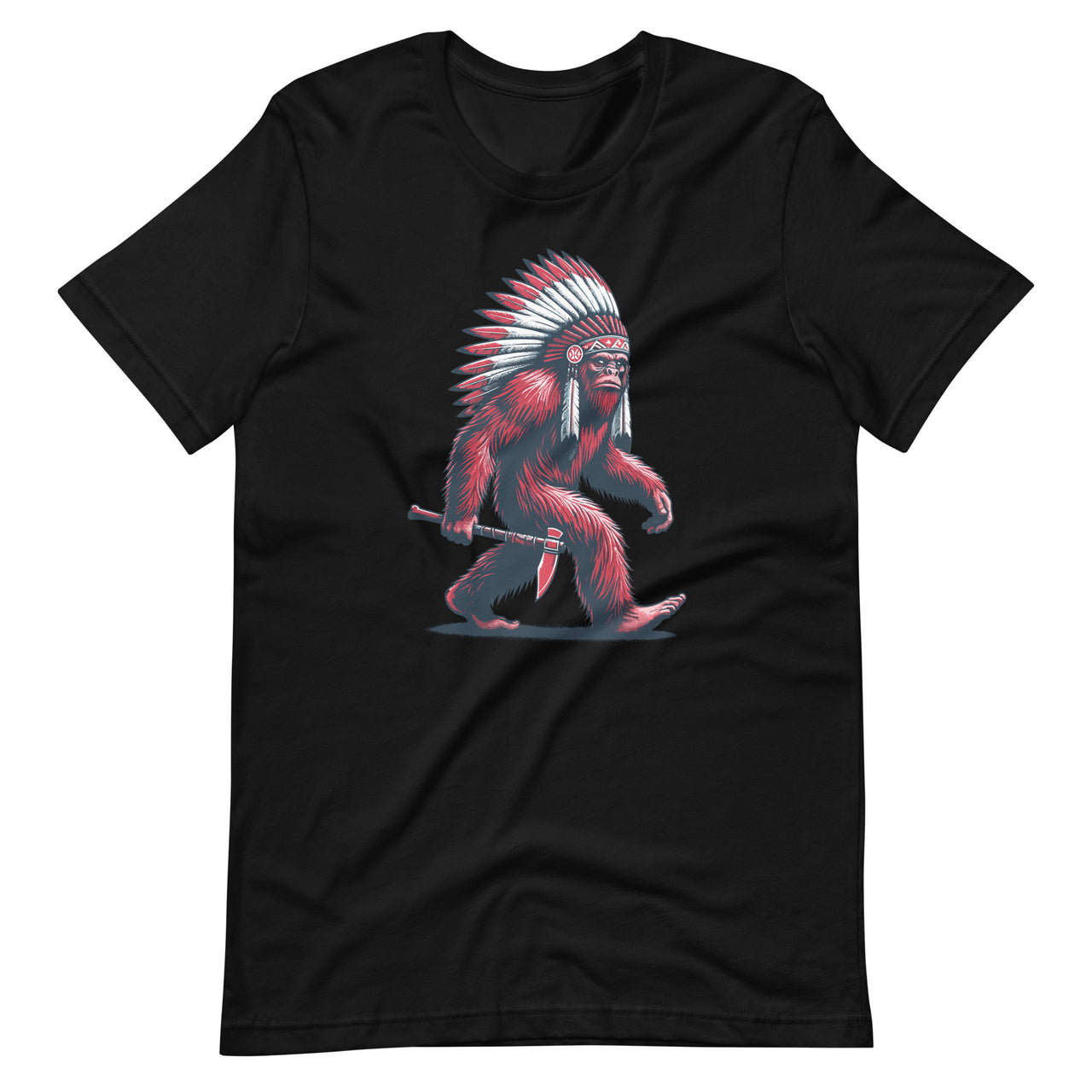 Native American Bigfoot Indian Chief Sasquatch Headdress Unisex T-Shirt