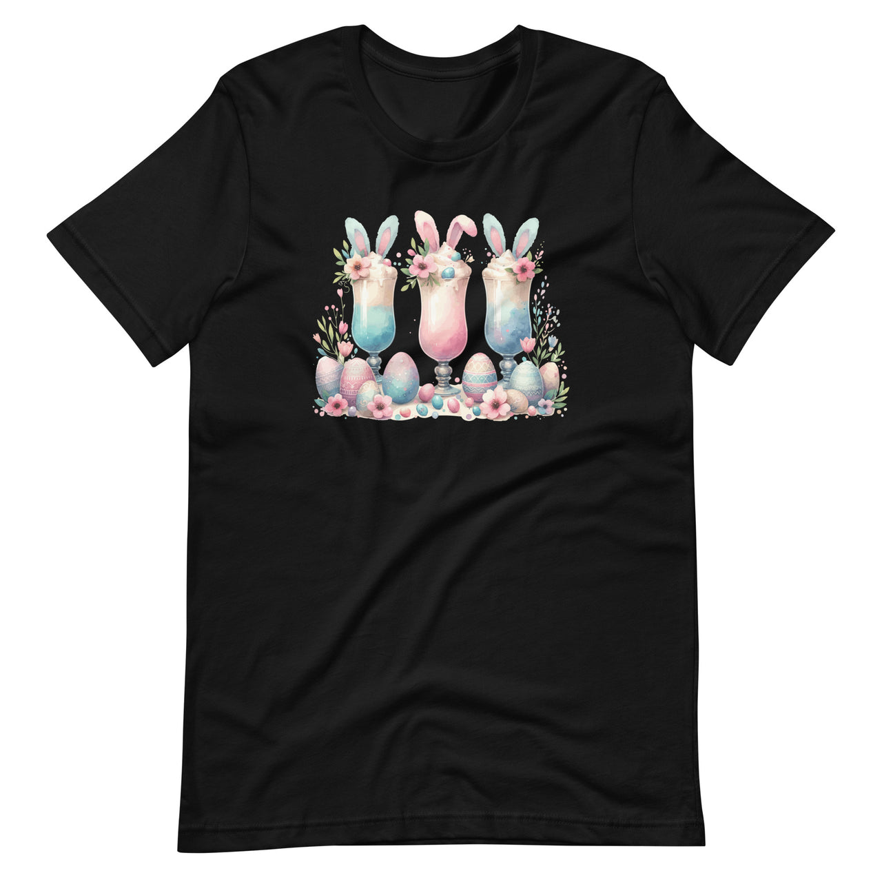 Happy Easter Day Coffee Drink Bunny Latte Eggs Unisex T-Shirt