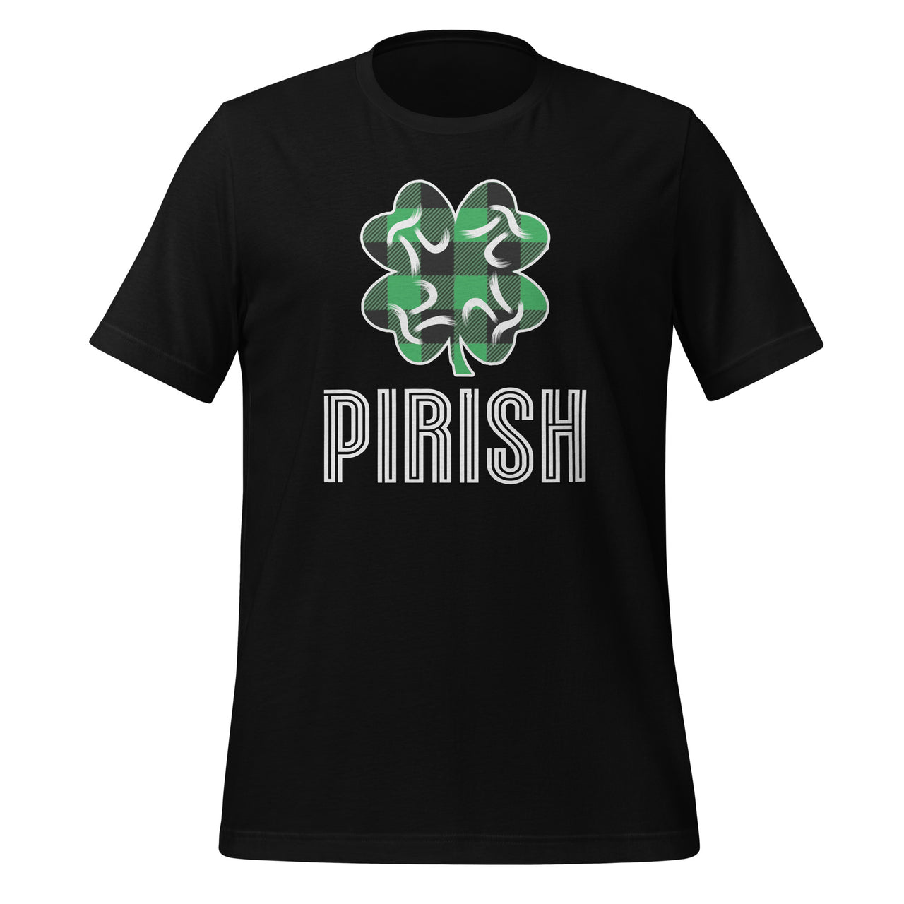 Pirish Plaid Lucky Clover St. Patrick's Day Unisex T-Shirt