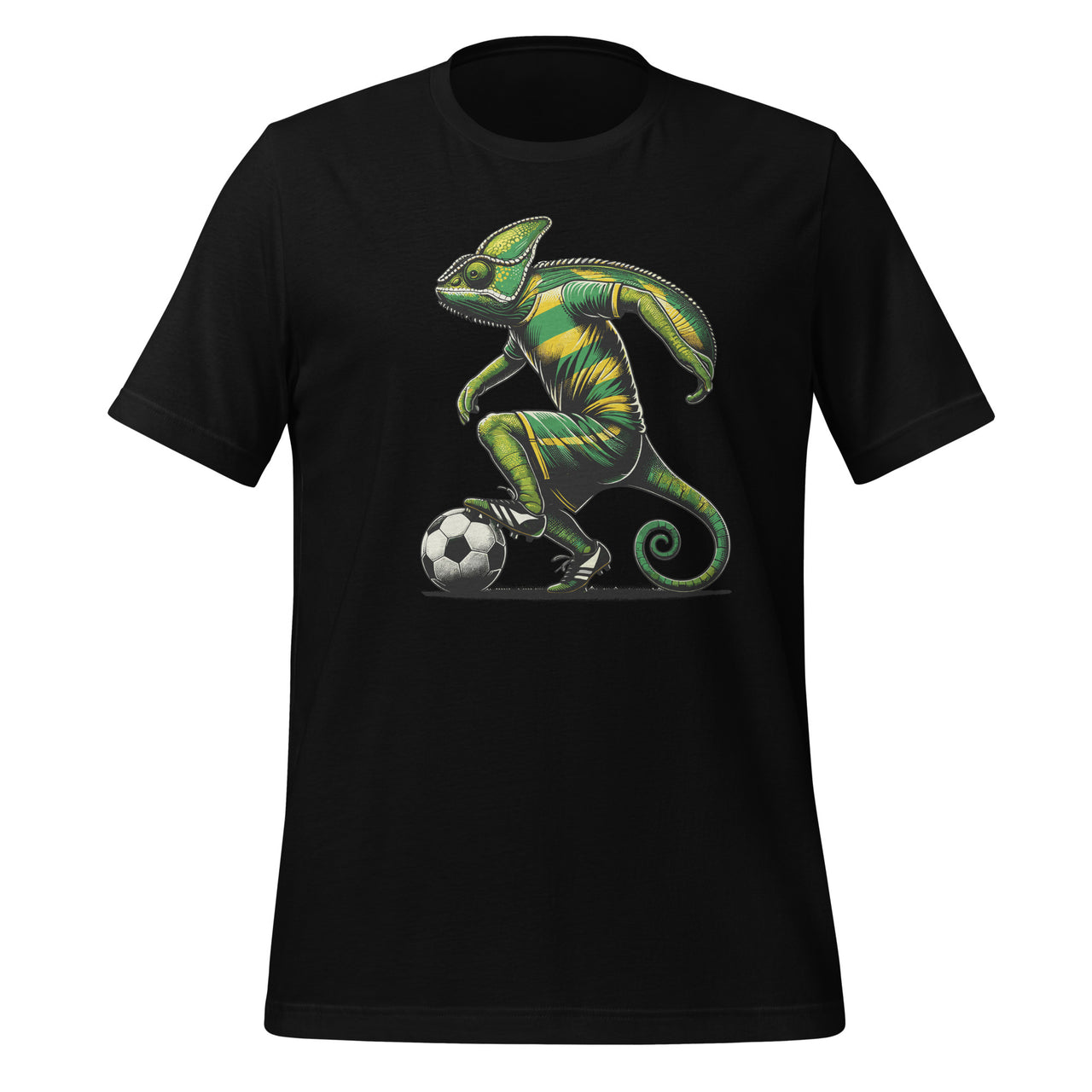 Chameleon Lizards Soccer Player Reptile Pet Unisex T-Shirt