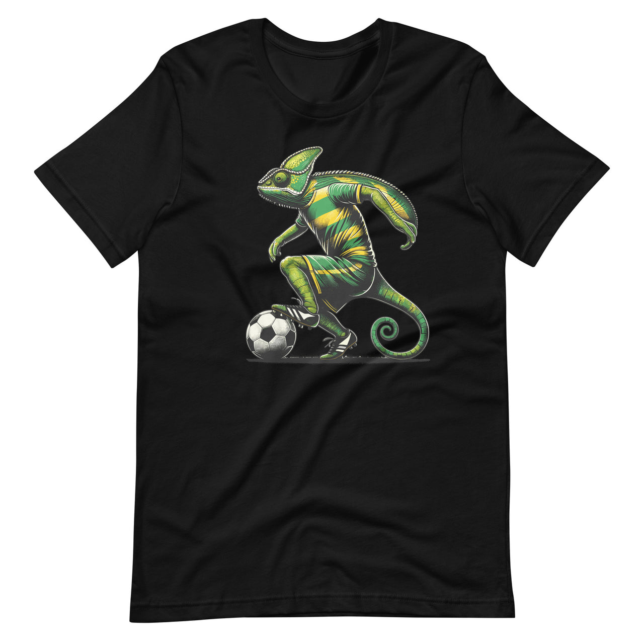 Chameleon Lizards Soccer Player Reptile Pet Unisex T-Shirt