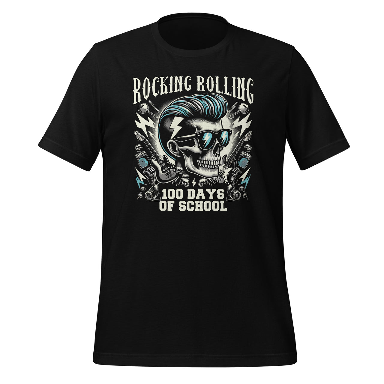 Rocking N Rolling 100 Days Of School Teacher Student Music Unisex T-Shirt