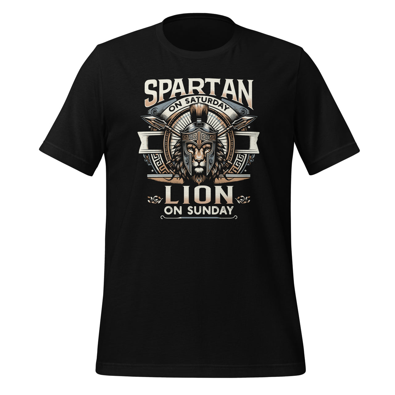 Spartan on Saturday Lion on Sunday Funny Vintage Unisex T-Shirt