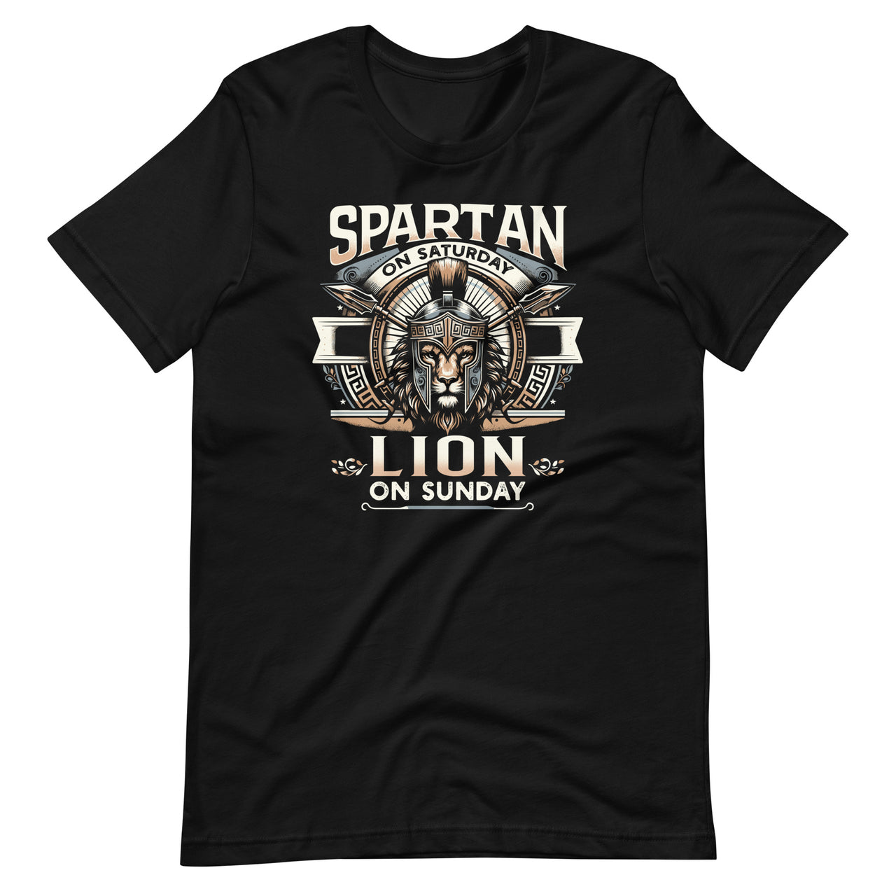 Spartan on Saturday Lion on Sunday Funny Vintage Unisex T-Shirt