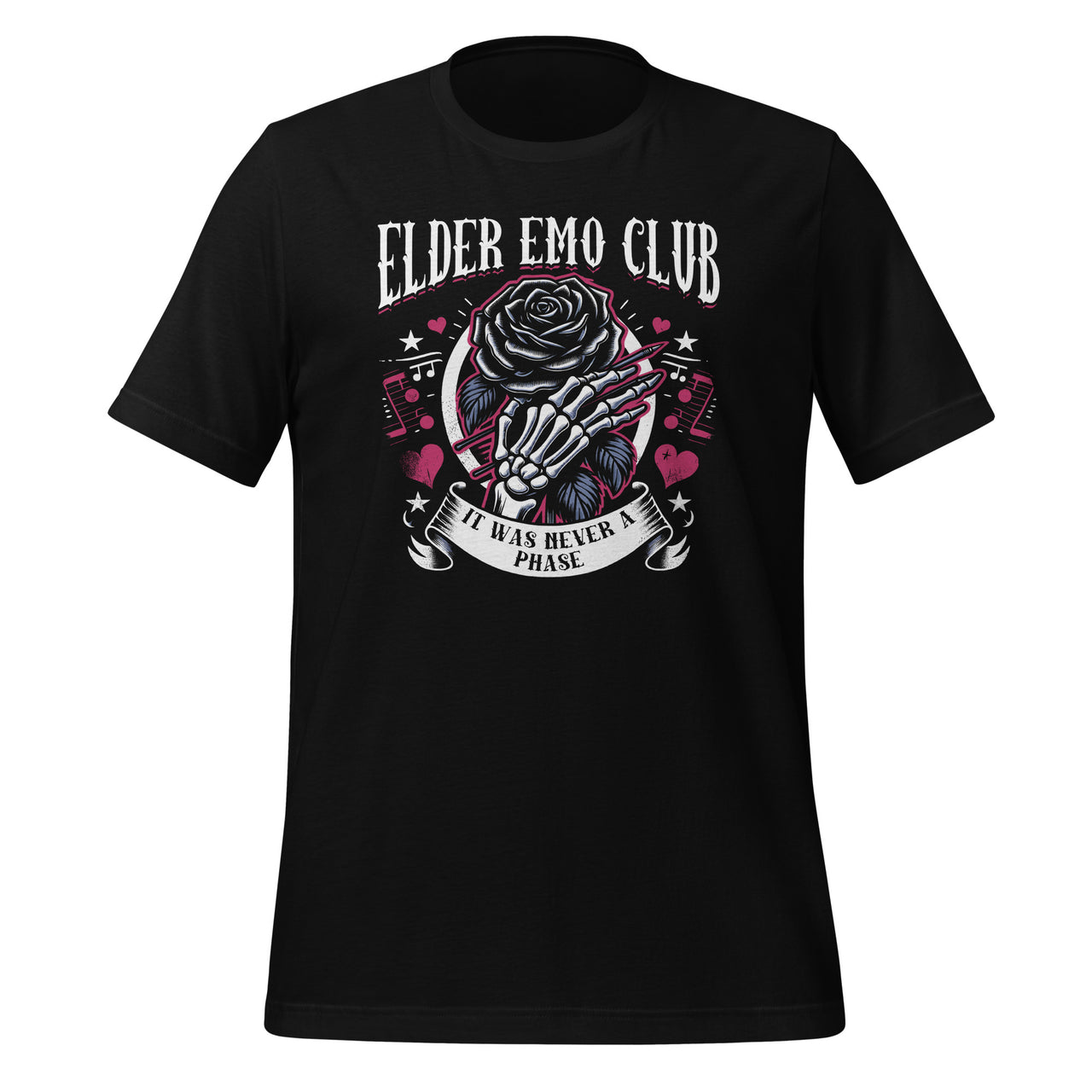 Elder Emo Club It Was Never A Phase Inspired Classic Saying Unisex T-Shirt