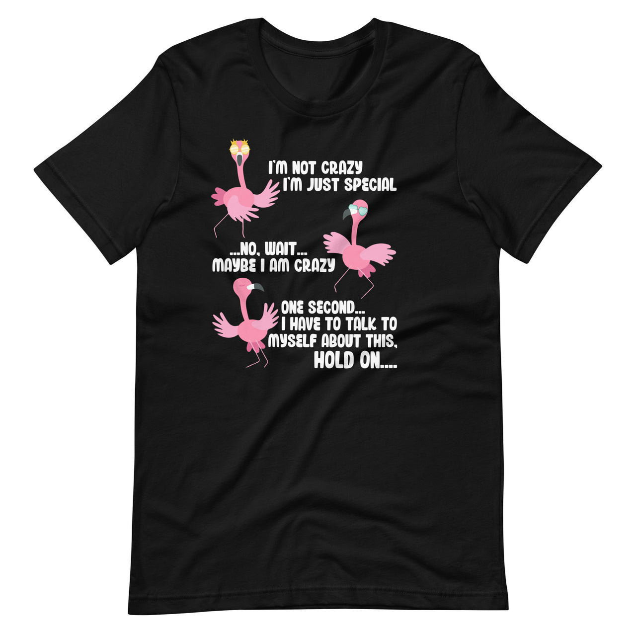 I'm Not Crazy I'm Just Special Wait Maybe I'm Crazy Flamingo Unisex T-Shirt