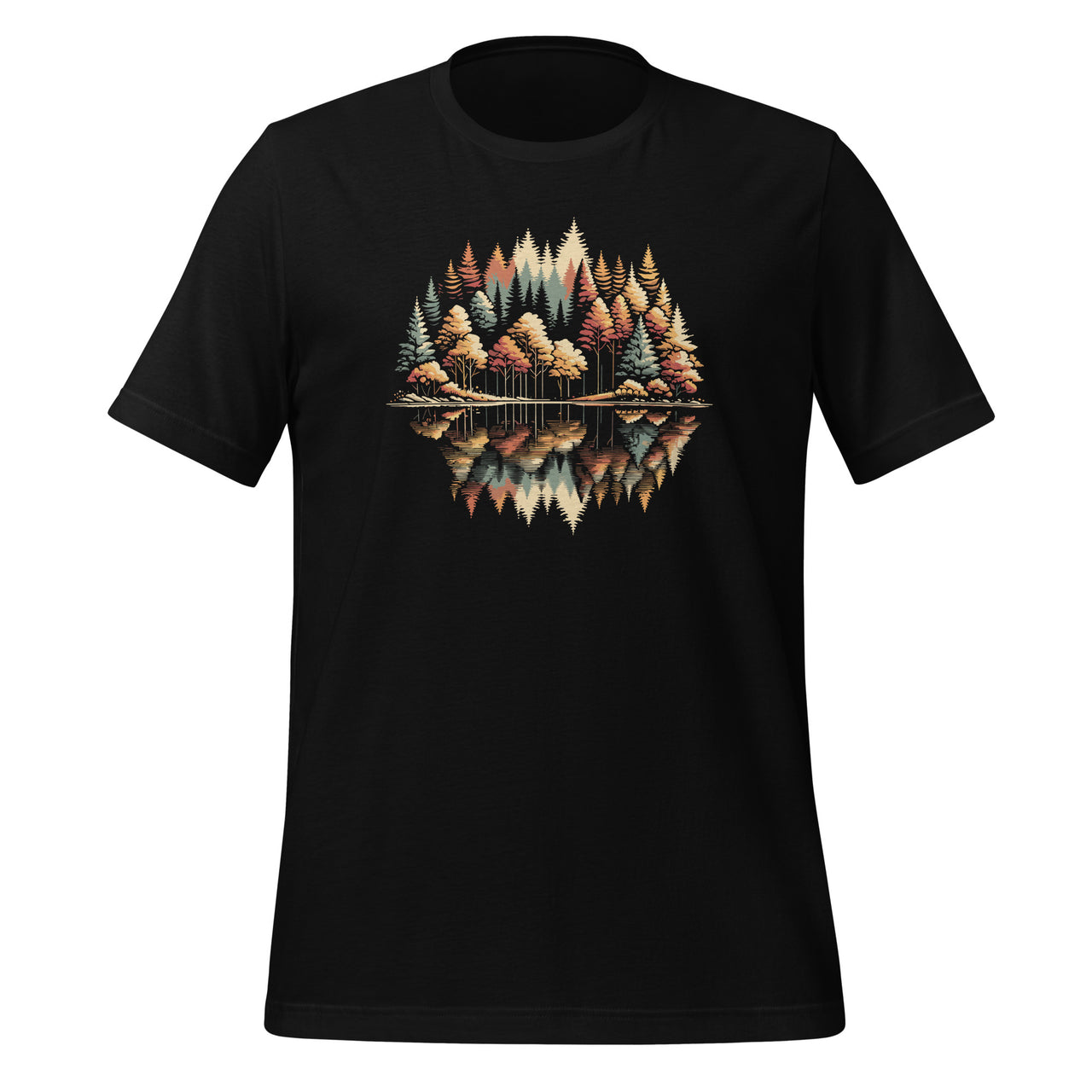 Nature Reflection Forest Trees Outdoor Wildlife Unisex T-Shirt