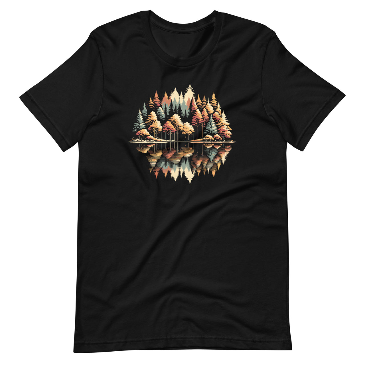 Nature Reflection Forest Trees Outdoor Wildlife Unisex T-Shirt