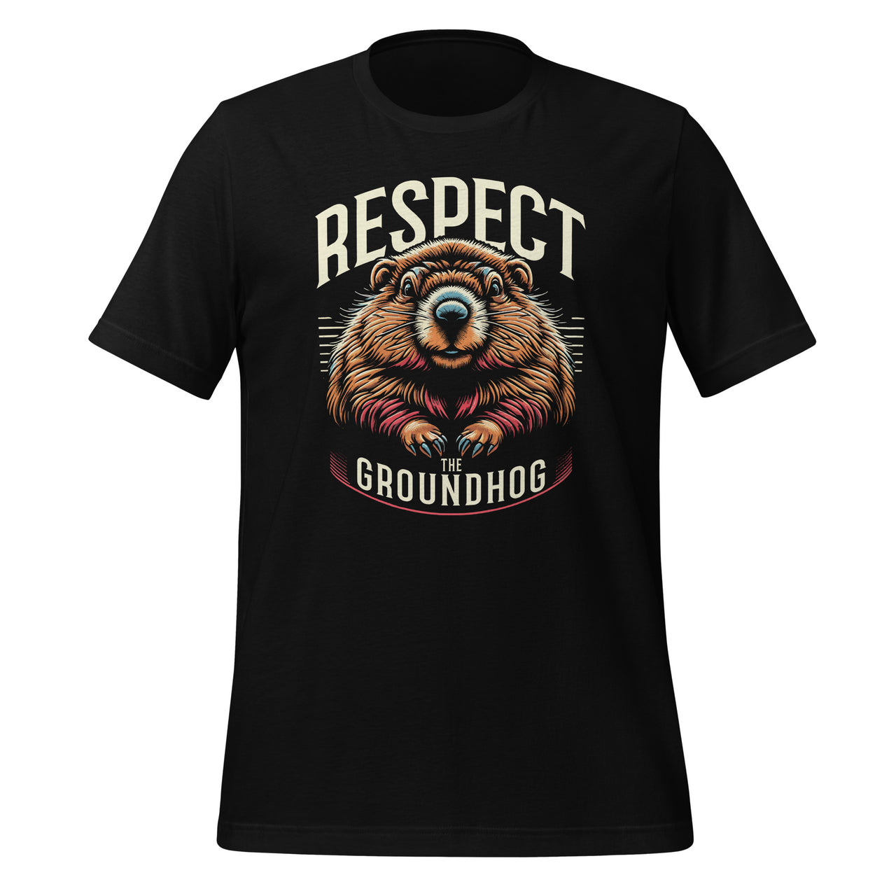 Vintage Retro Respect the Groundhog Holiday Meteorology Unisex T-Shirt